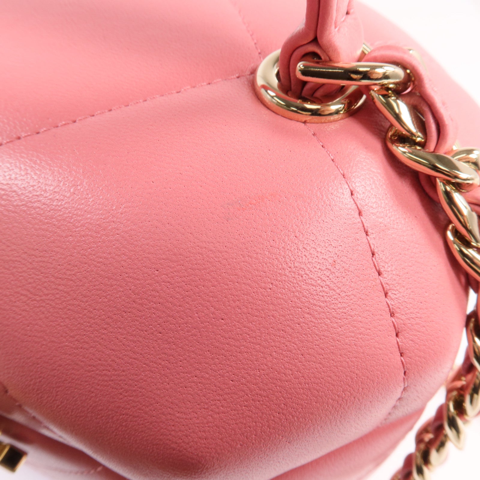 CHANEL 羊皮皮革Chain Shoulder Bag金扣鏈帶肩背袋