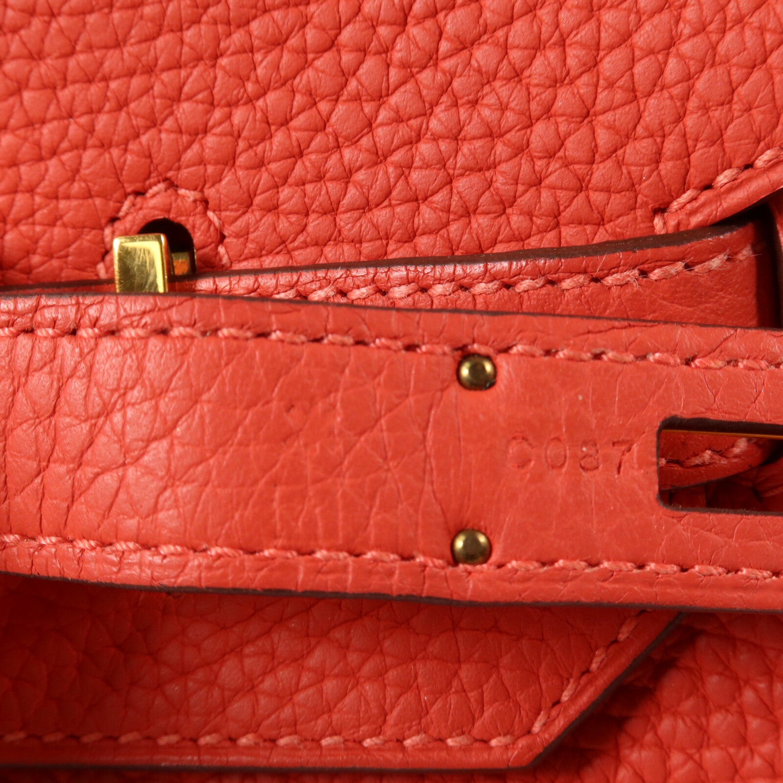 HERMES Togo皮革Birkin 35手挽袋Rouge Pivoine