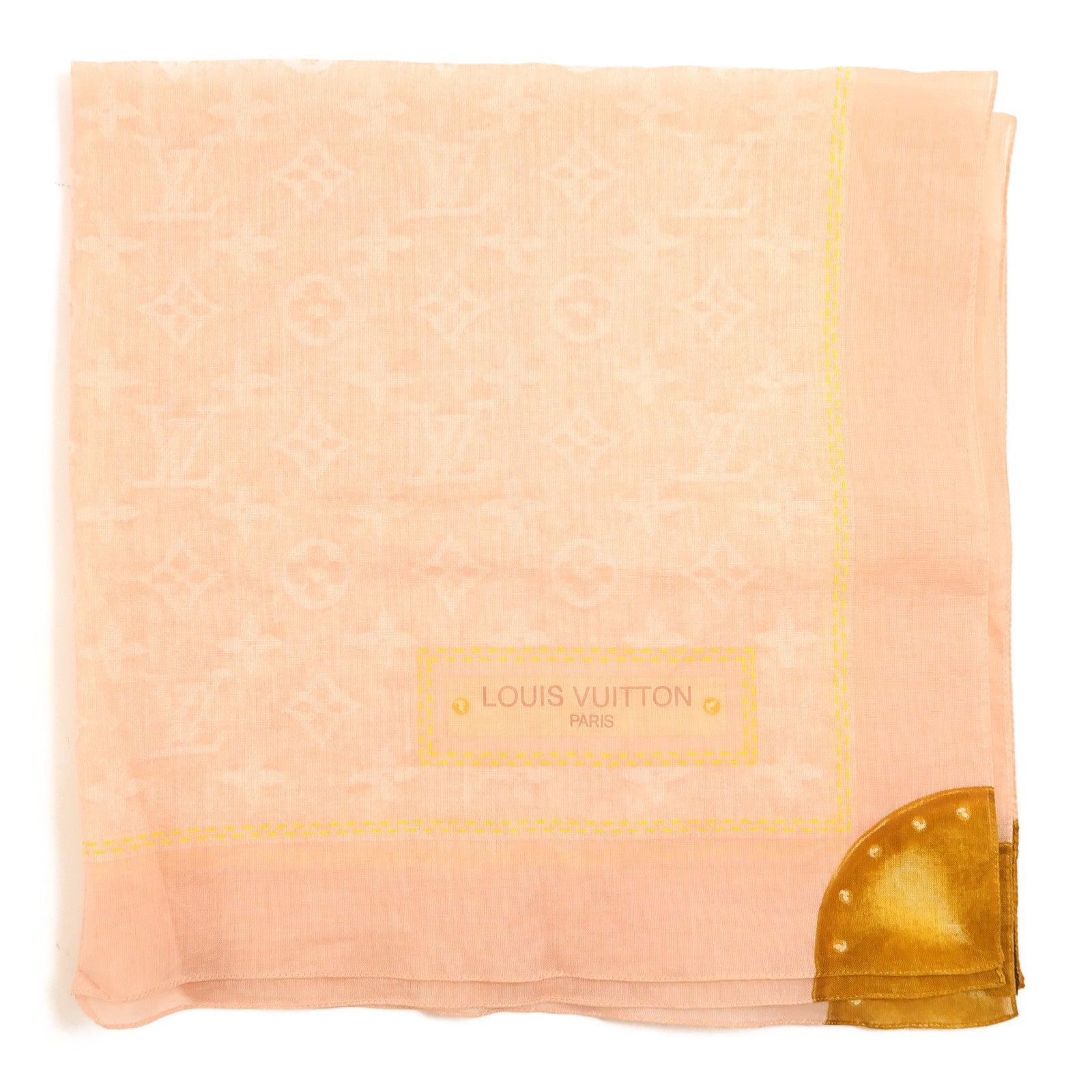 LOUIS VUITTON LV Scarf Silk Pink/Yellow