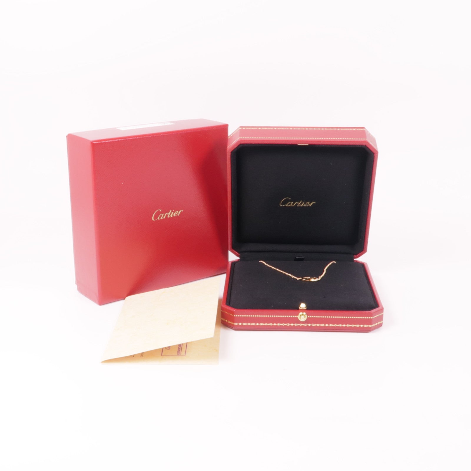 CARTIER Agrafe Diamond Necklace 18K Pink Gold
