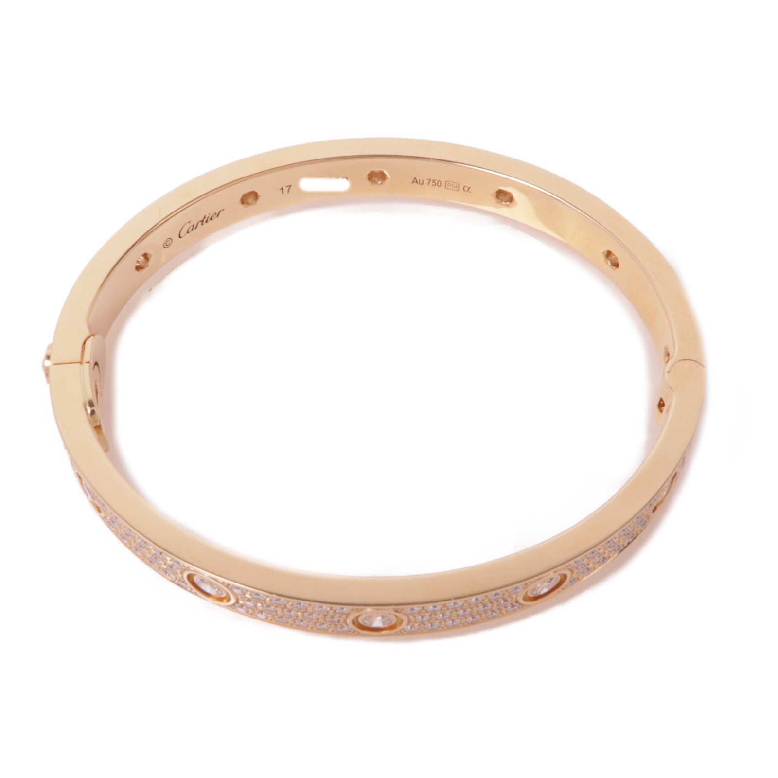 CARTIER 18k玫瑰金Love Bangle手鐲