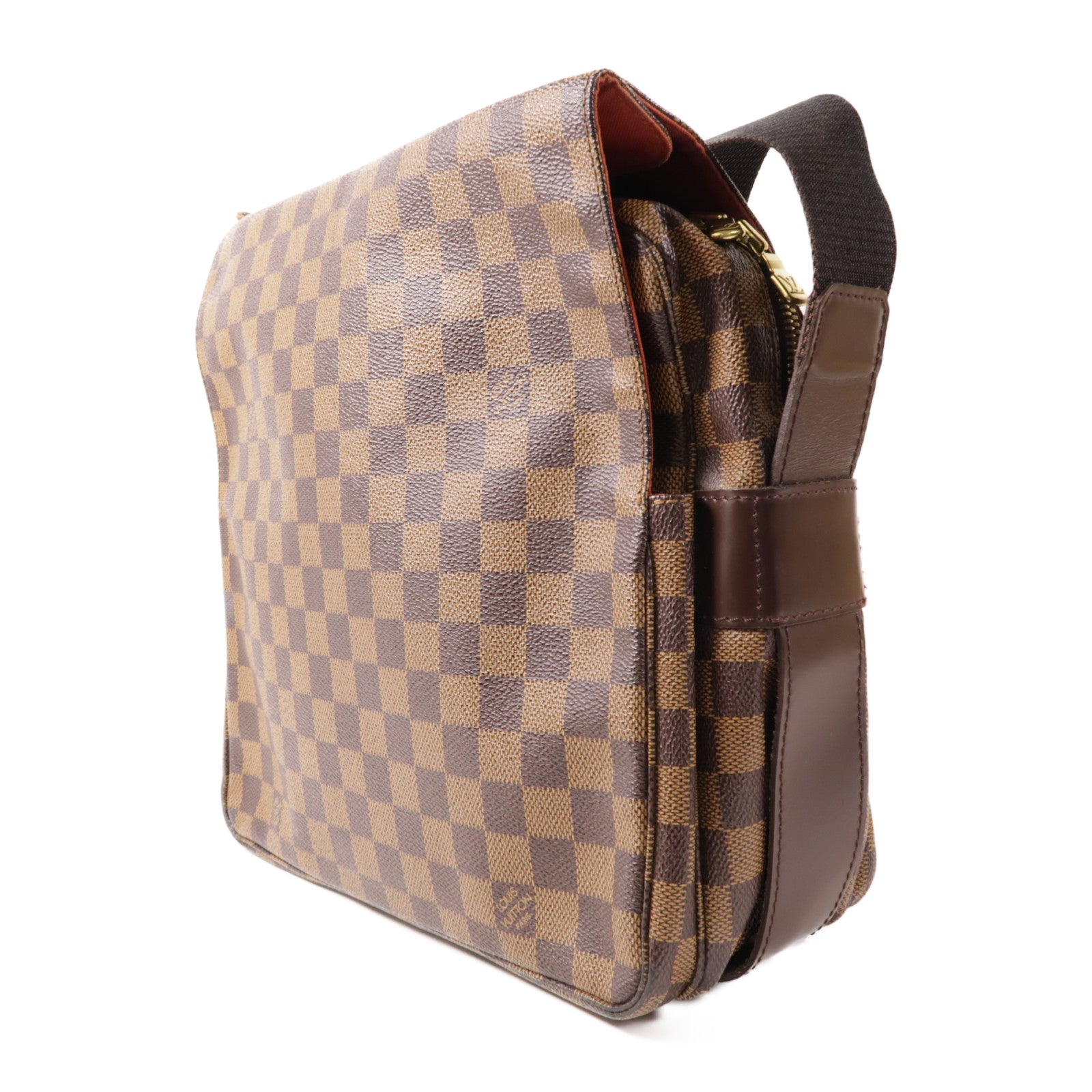 LOUIS VUITTON LV GHW Naviglio Shoulder Messenger Bag N45255 Damier Brown