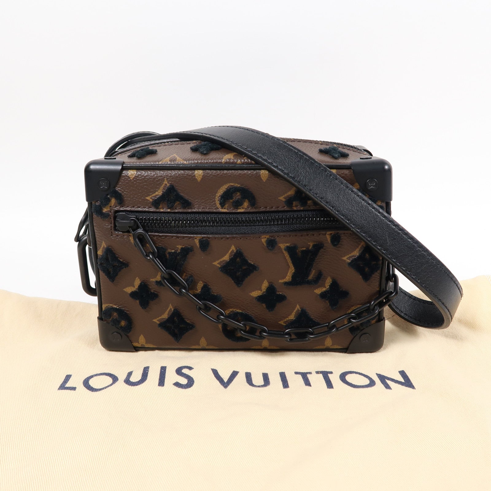 LOUIS VUITTON 【激減優惠】Monogram Soft Trunk Bag肩背袋啡色/黑色