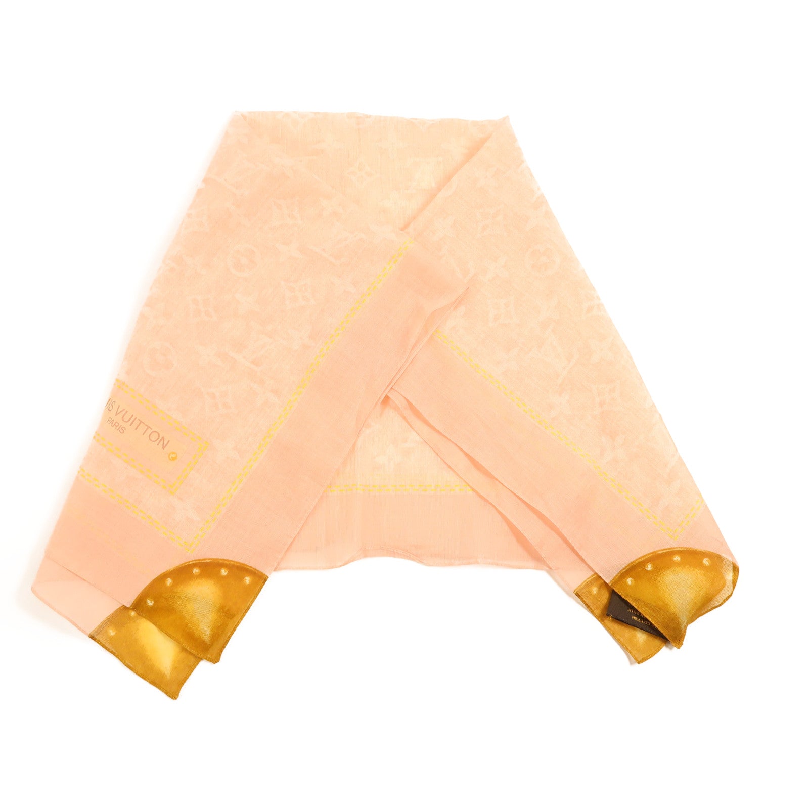 LOUIS VUITTON LV Scarf Silk Pink/Yellow