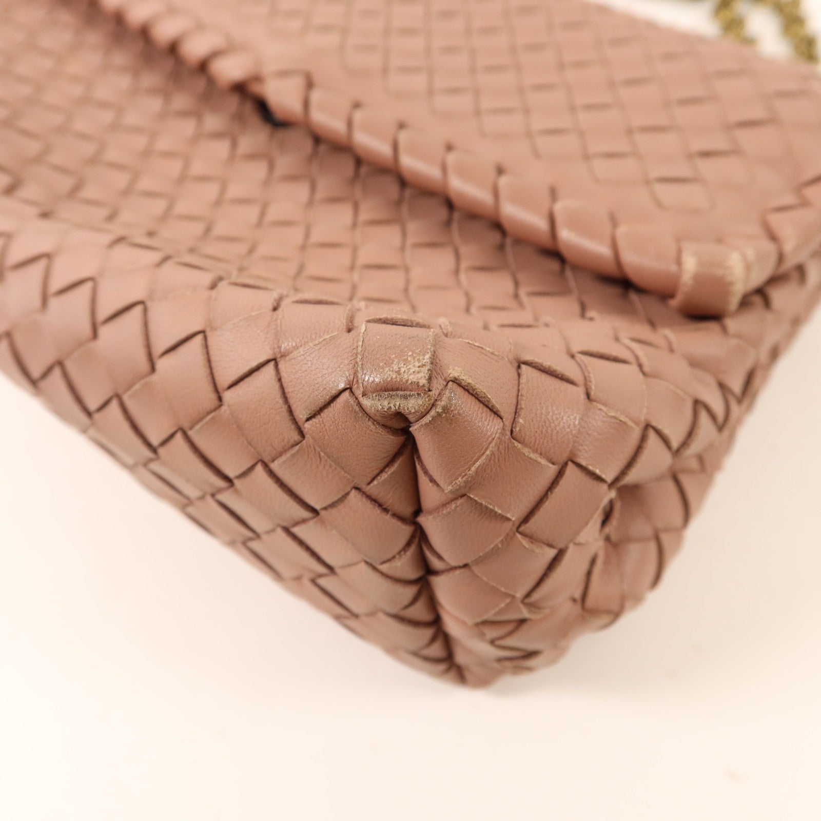 BOTTEGA VENETA 羊皮皮革Olimpia Intrecciato鏈帶肩背袋