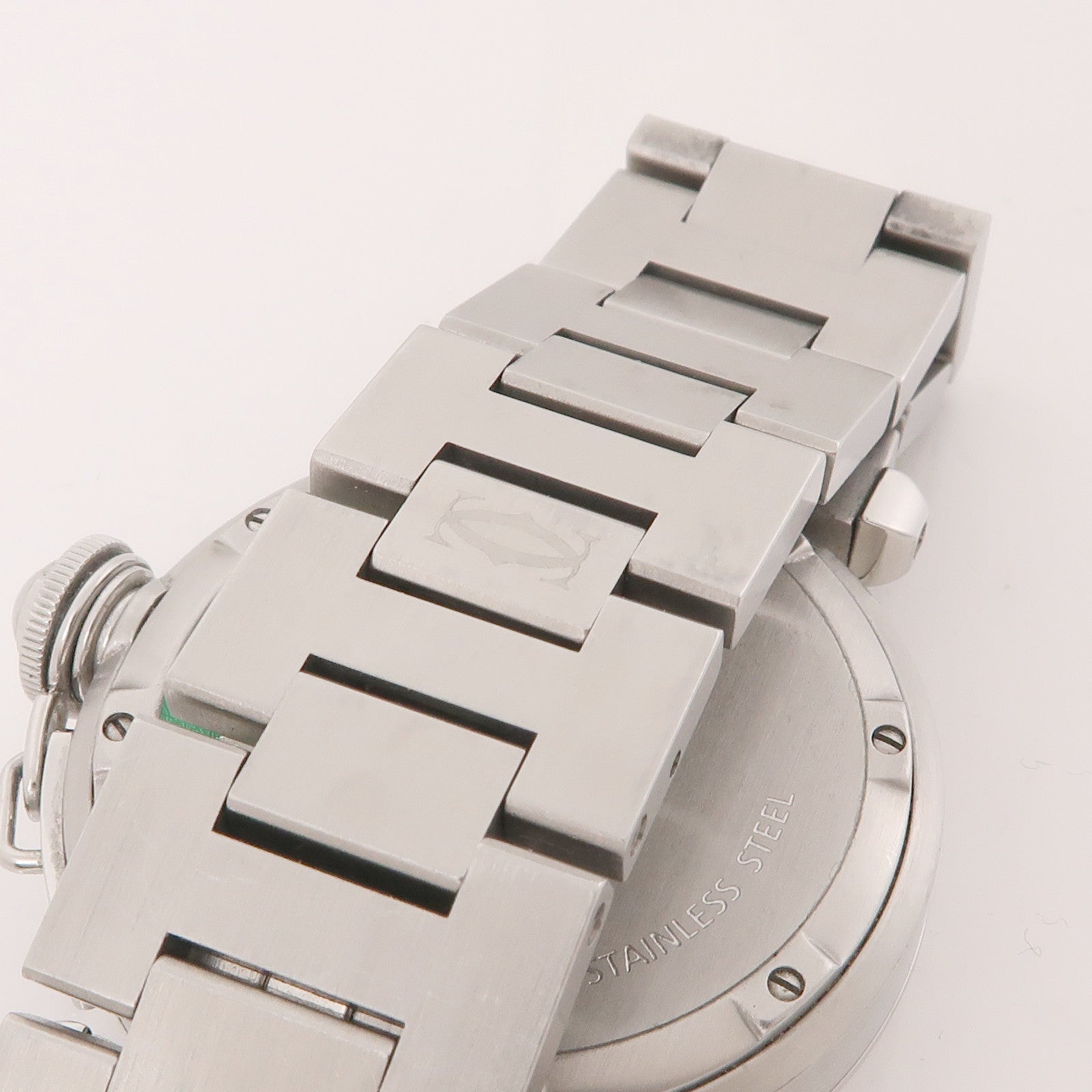 CARTIER Pasha不鏽鋼手錶自動機芯白色