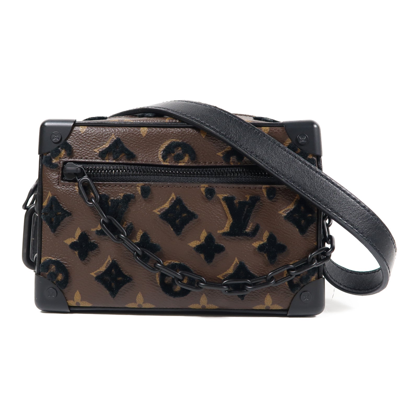 LOUIS VUITTON 【激減優惠】Monogram Soft Trunk Bag肩背袋啡色/黑色