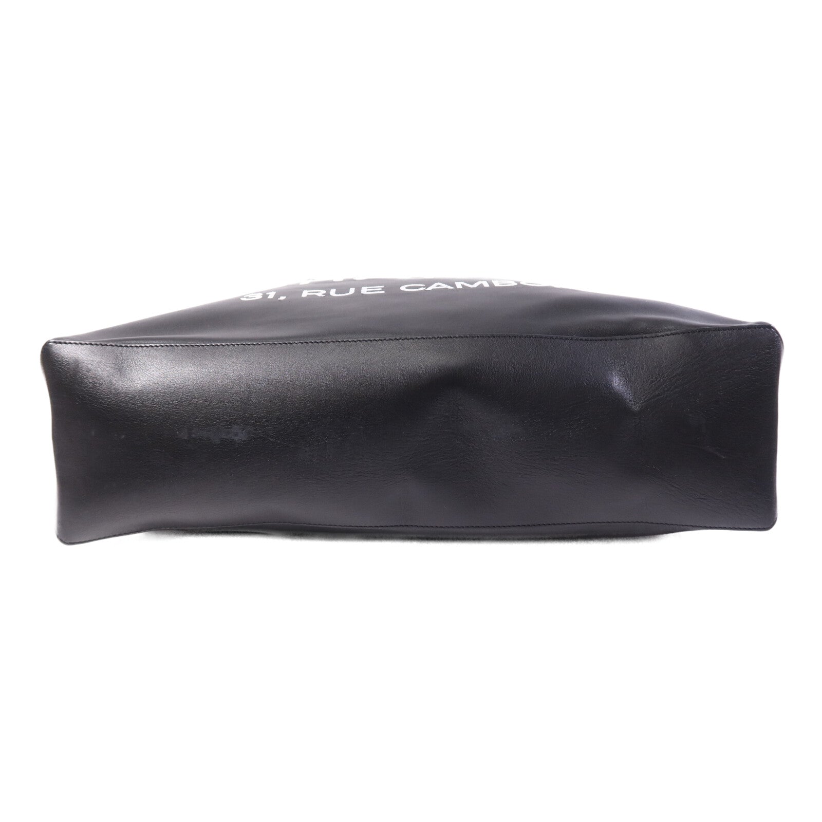 CHANEL 牛皮皮革Tote Bag銀扣手挽袋
