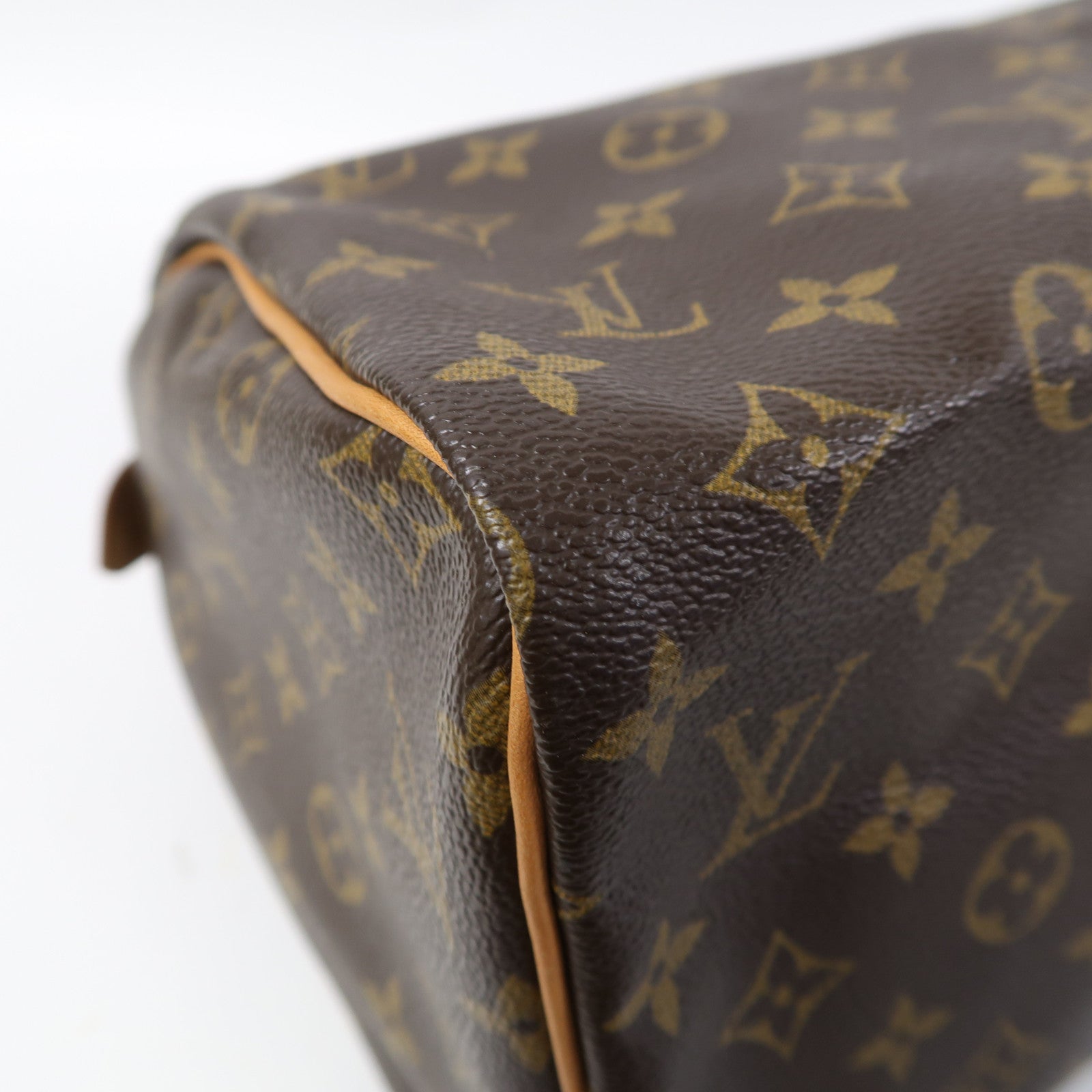 LOUIS VUITTON Monogram Speedy 30金扣手挽袋啡色
