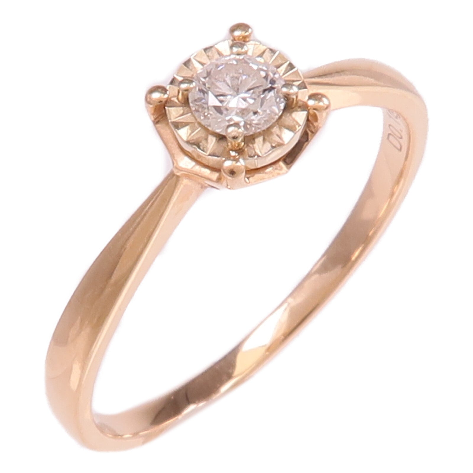 JEWELRY 【激減優惠】18K玫瑰金Diamond Ring鑽石戒指US#7