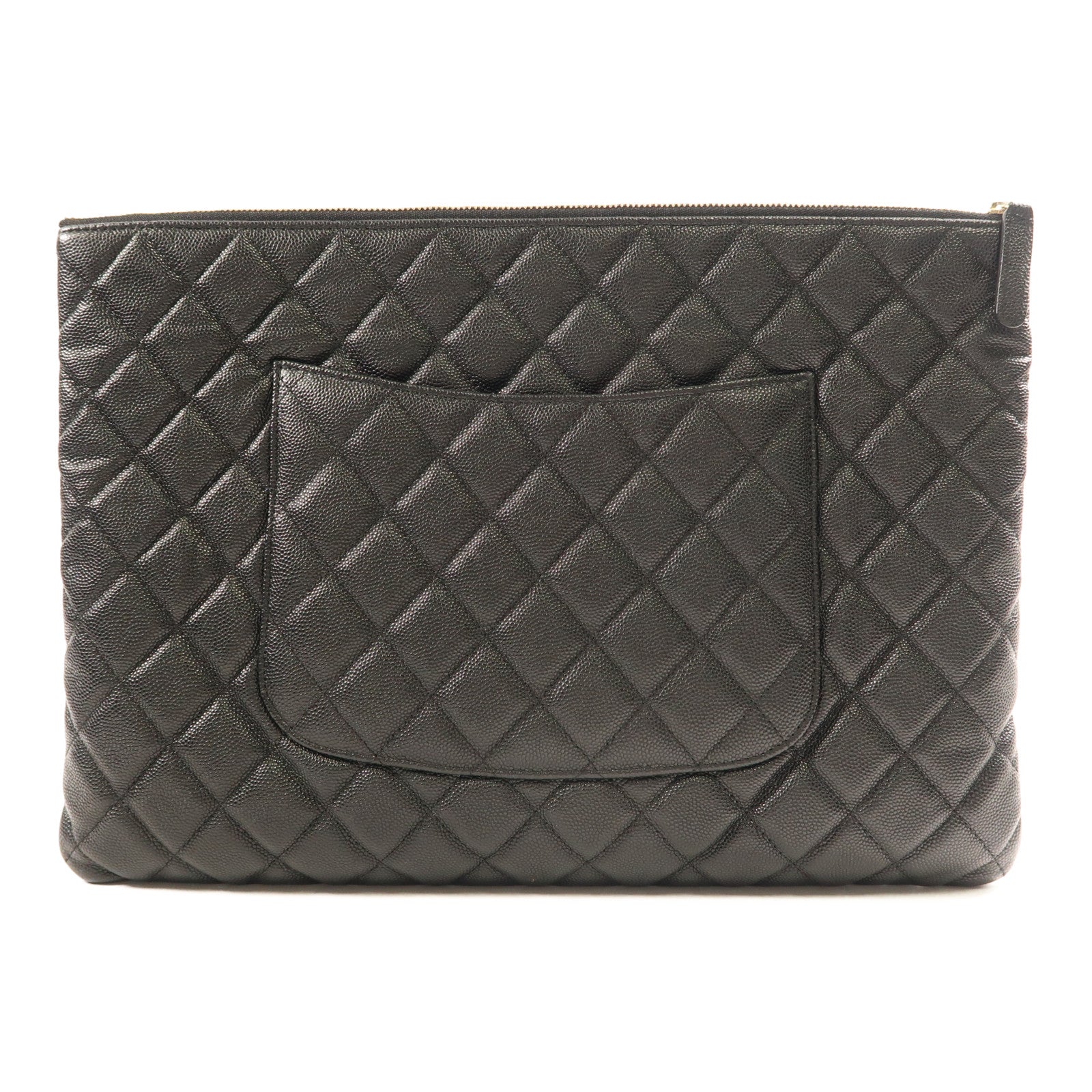 CHANEL 牛皮皮革Clutch Bag金扣手拿包