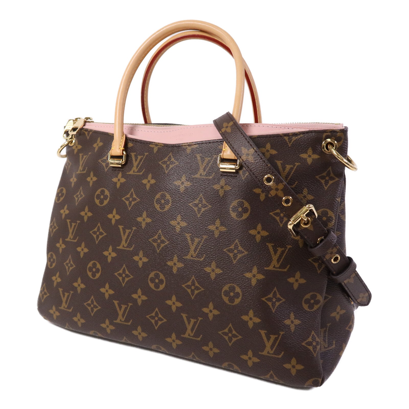 LOUIS VUITTON Monogram Pallas MM金扣手挽肩背兩用袋