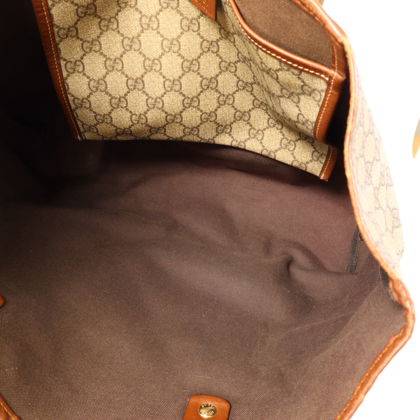 GUCCI 塗層帆布Shoulder Tote金扣肩背袋/手挽袋
