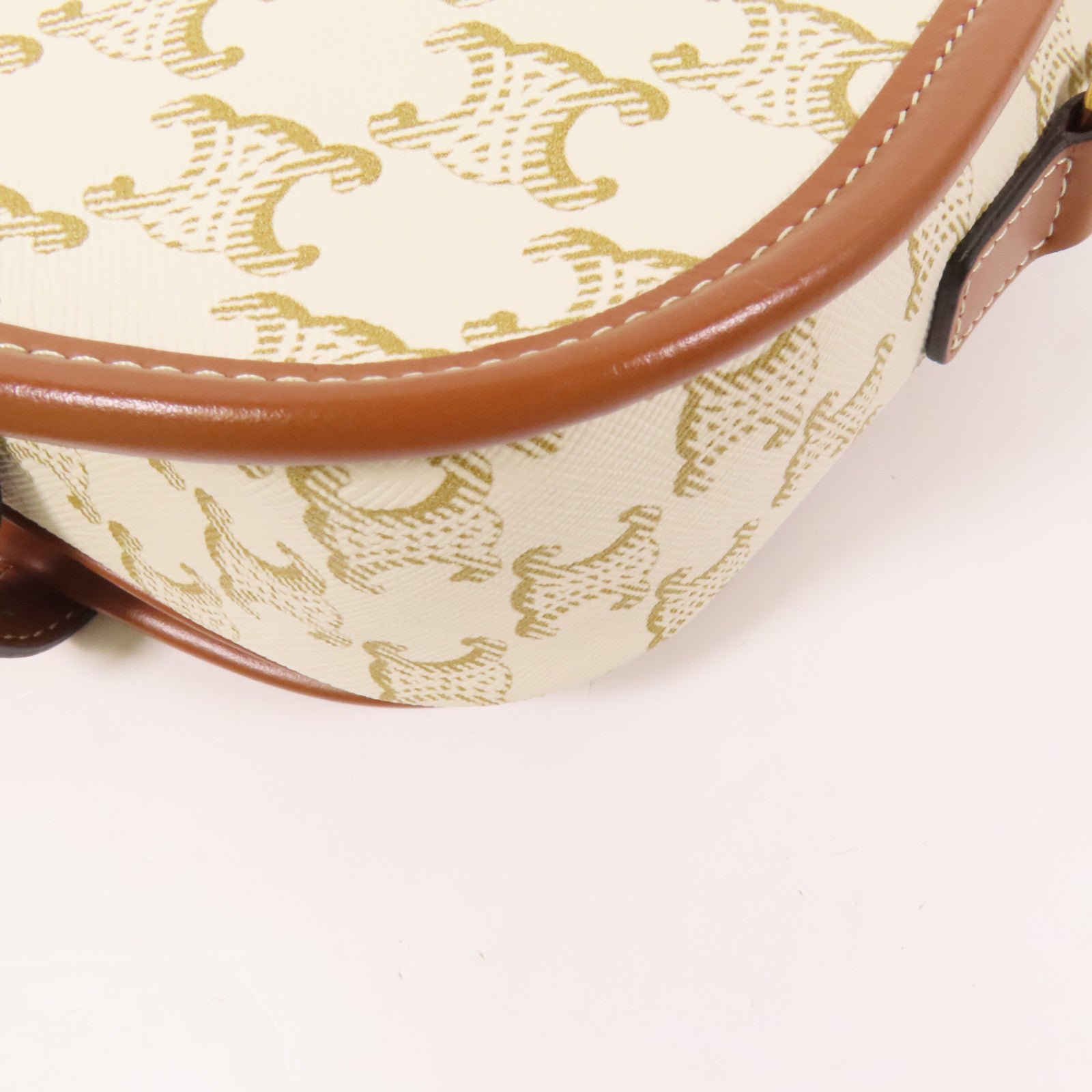 CELINE 塗層帆布Folco Bag金扣肩背袋