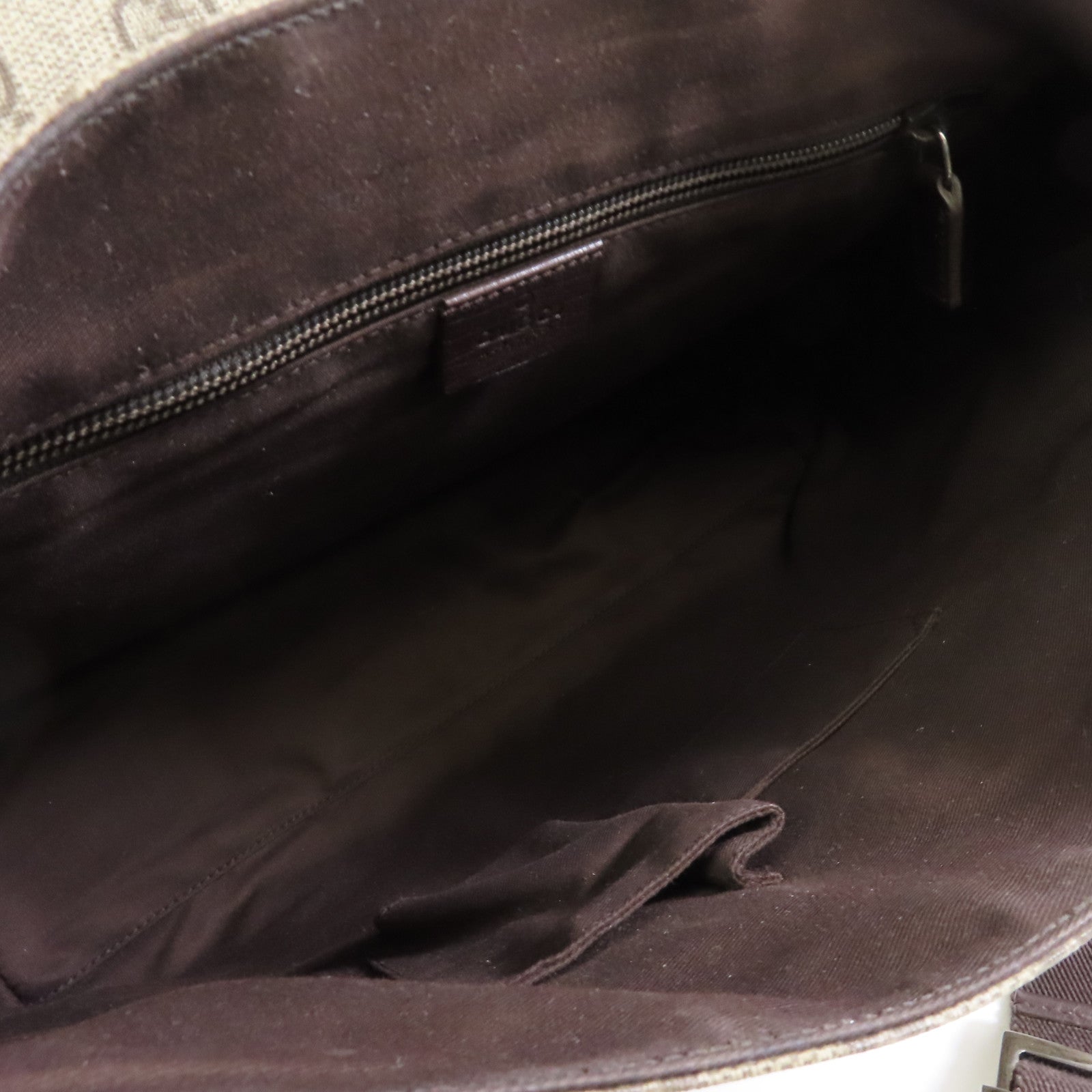 GUCCI 塗層帆布Shoulder Bag銀扣肩背袋啡色