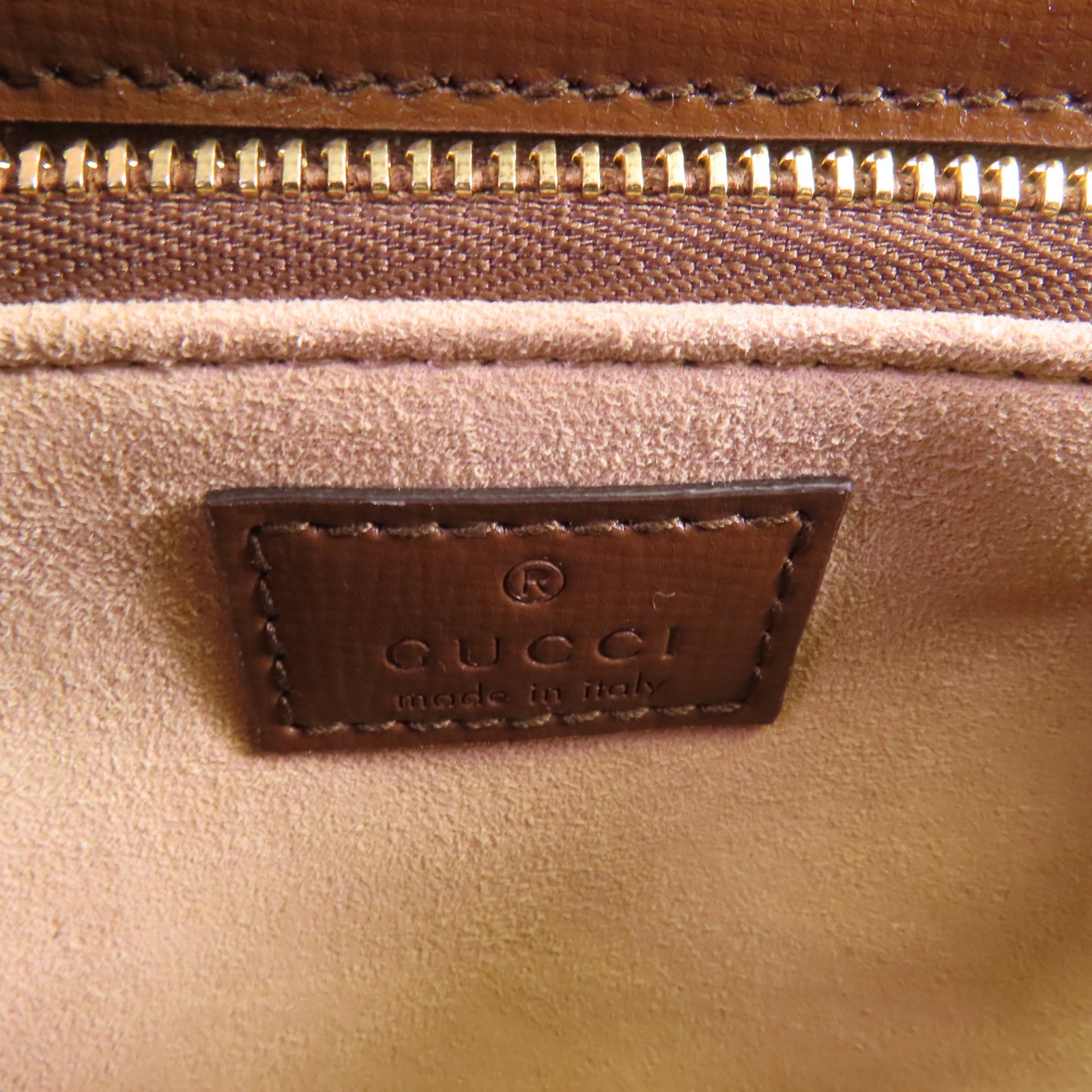 GUCCI 塗層帆布Horsebit 1955 MM金扣肩背袋