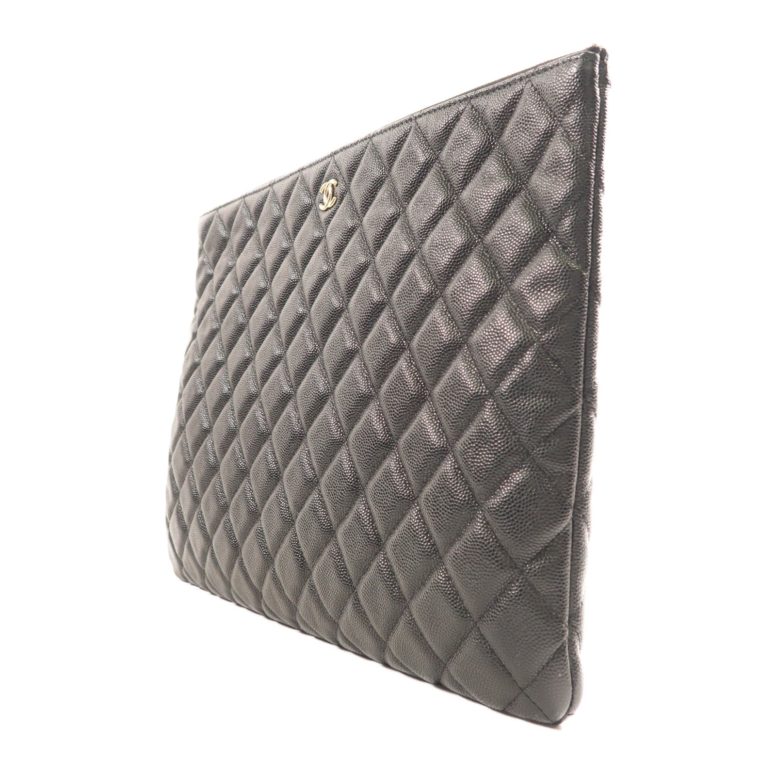 CHANEL 牛皮皮革Clutch Bag金扣手拿包