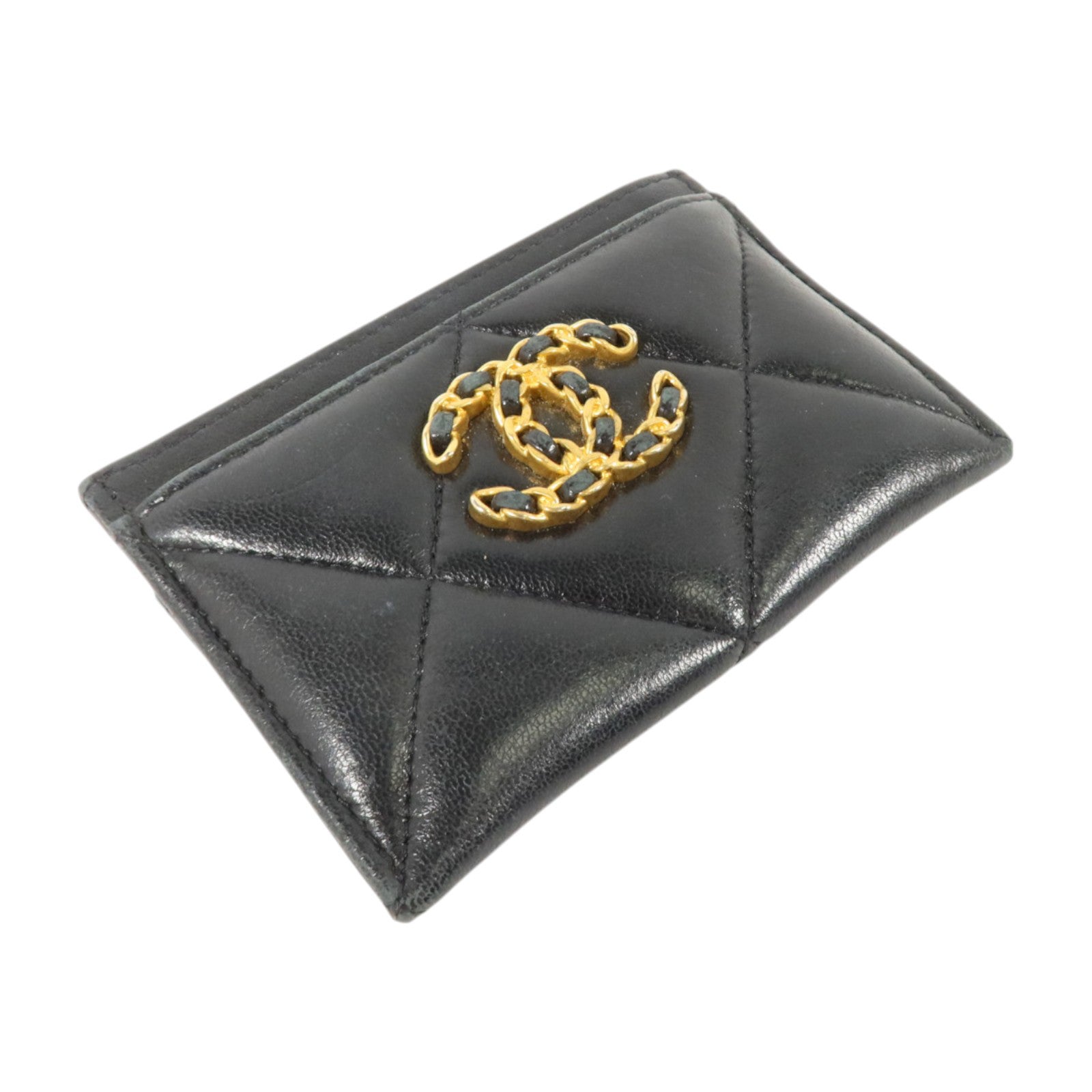 CHANEL 羊皮皮革Chanel 19卡片套