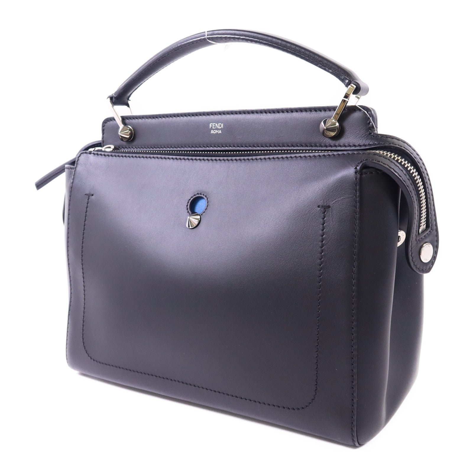 FENDI 牛皮皮革Dotcom 2 Way Shoulder Bag銀扣手挽肩背兩用袋