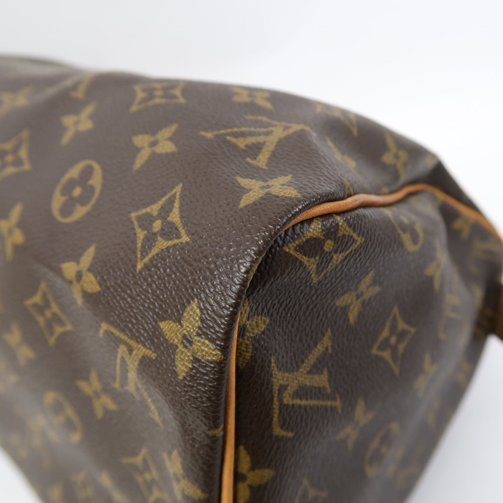 LOUIS VUITTON Monogram Speedy 30金扣手挽袋啡色