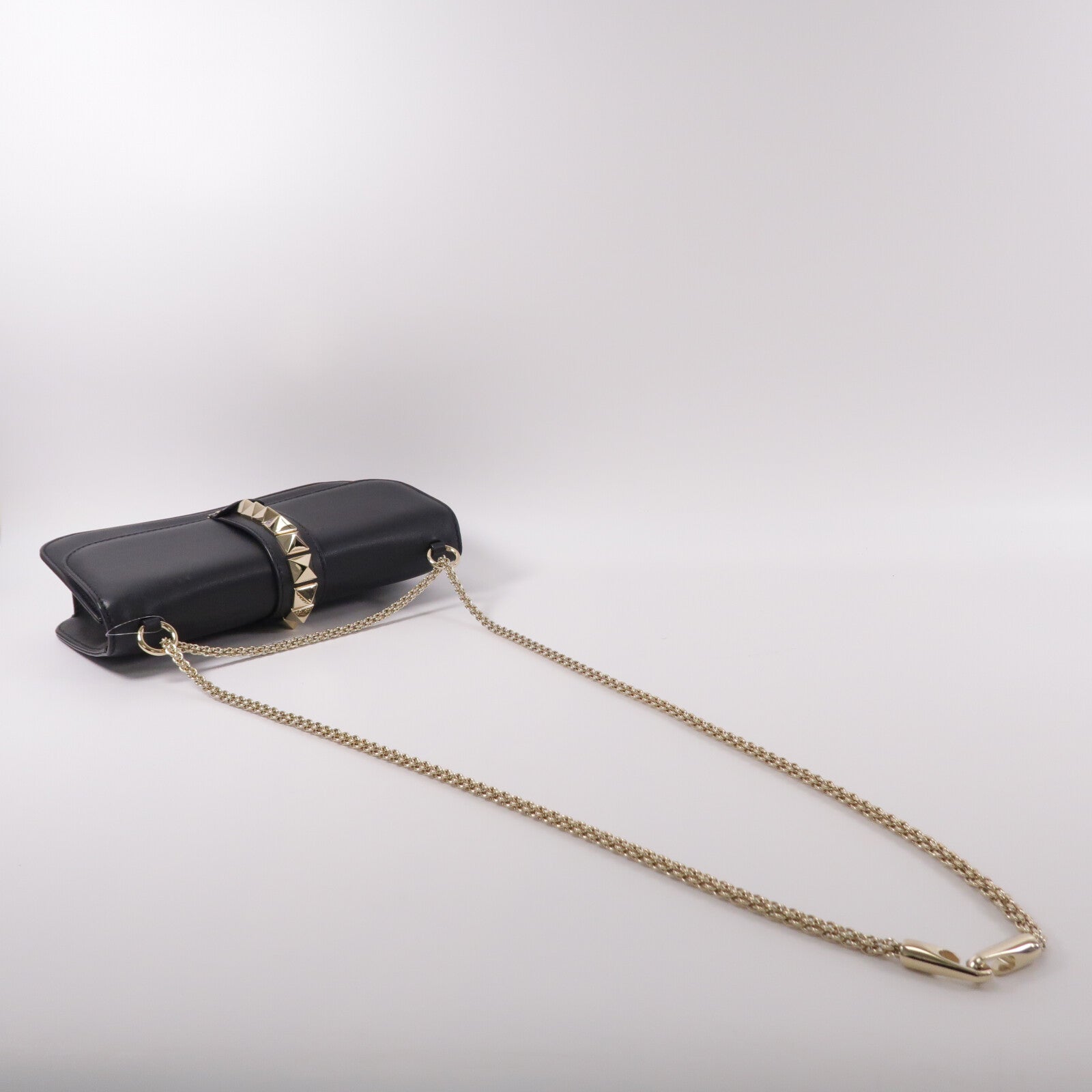 Valentino 牛皮皮革Rockstud Glam Lock鏈帶肩背袋