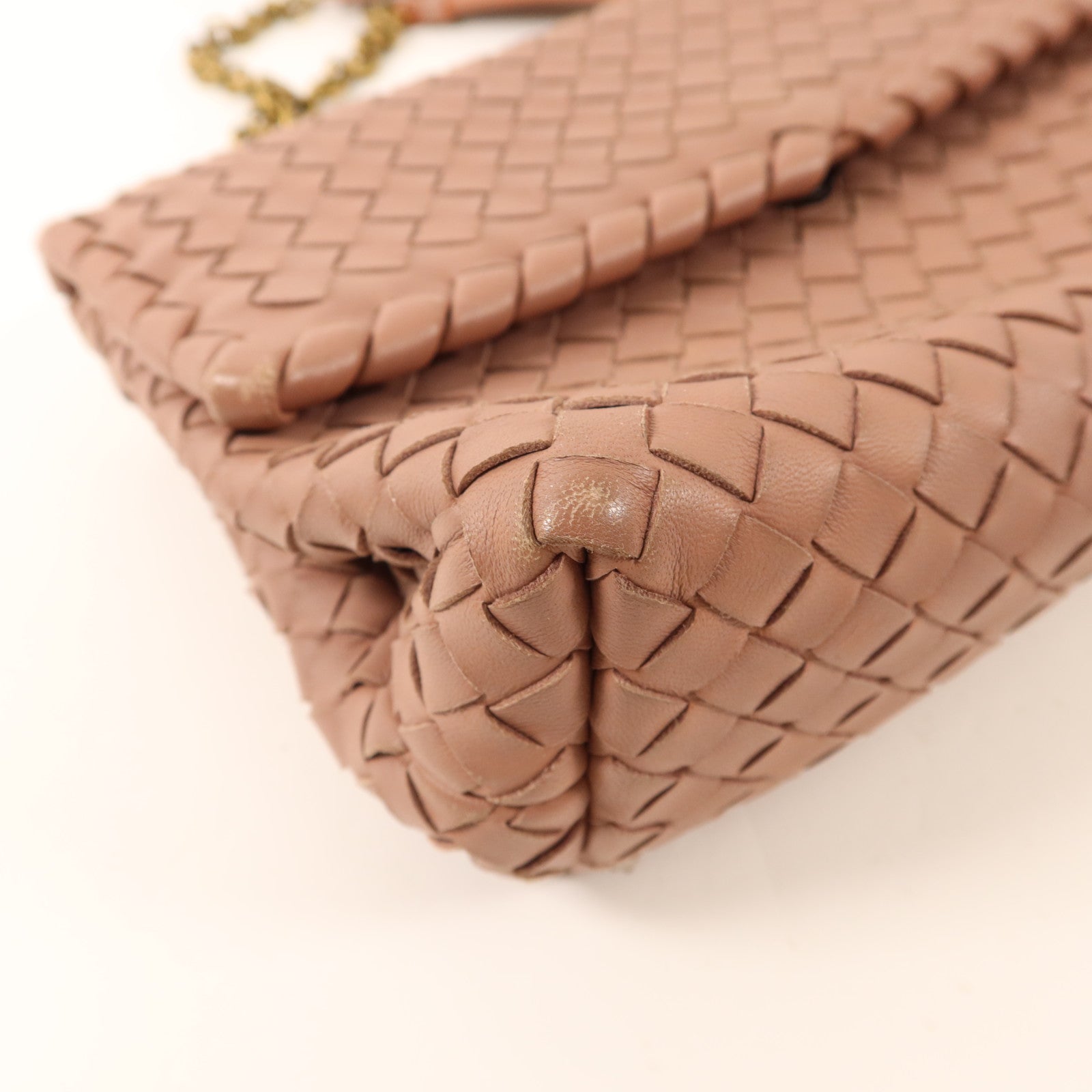 BOTTEGA VENETA 羊皮皮革Olimpia Intrecciato鏈帶肩背袋