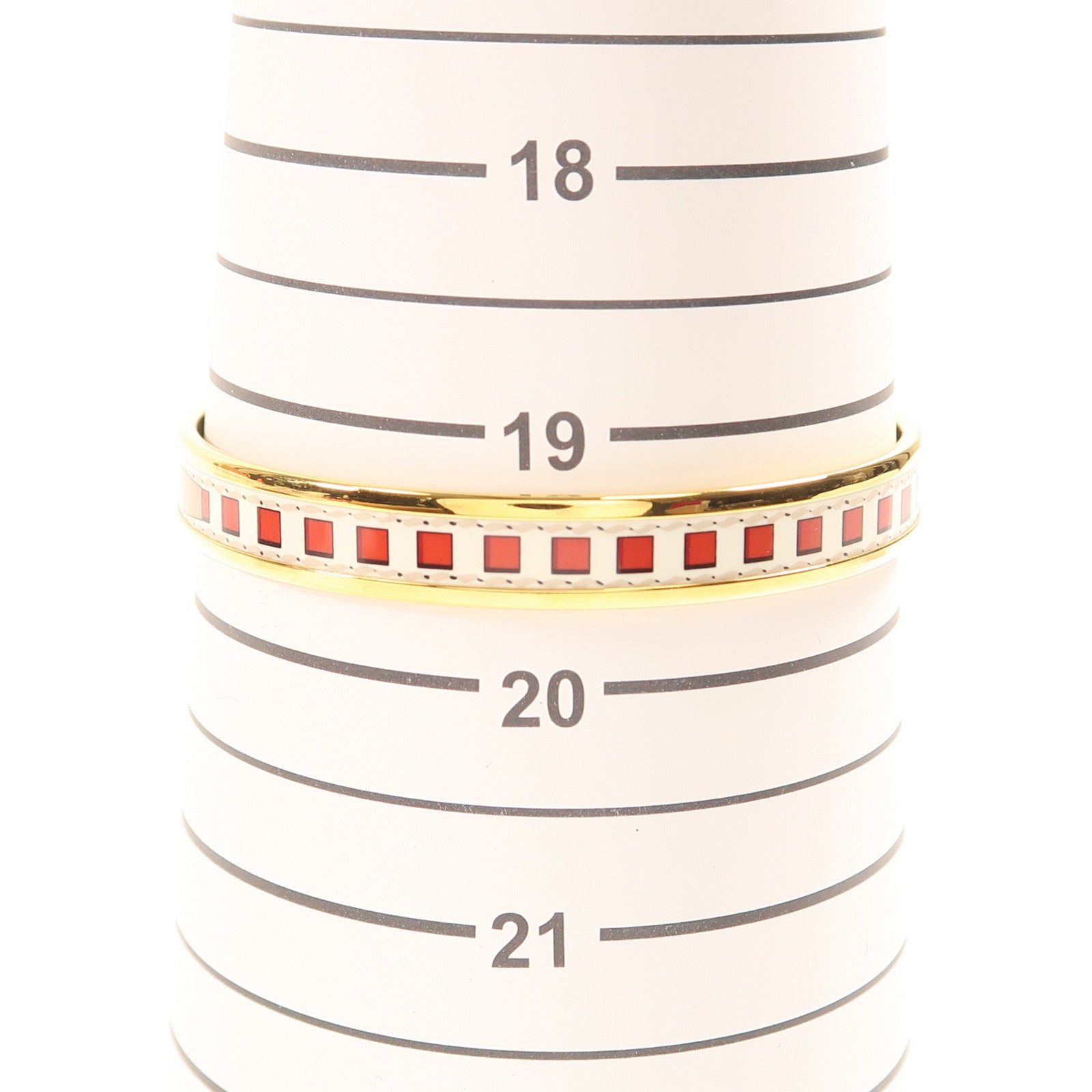 HERMES Quadrige Bangle Metal Grey/Red/White