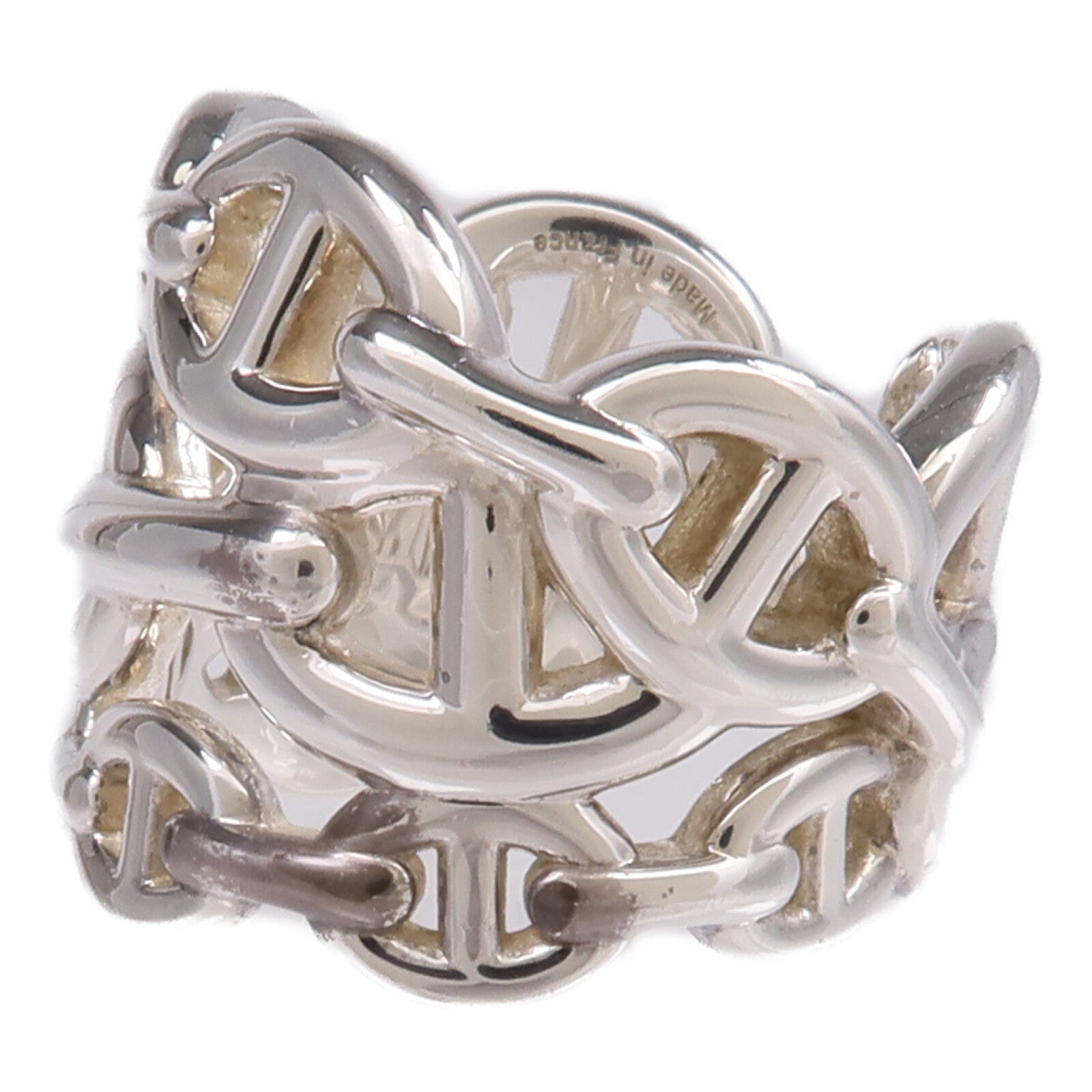 HERMES 925純銀Chaine d'ancre Enchainee Ring戒指US#6.5
