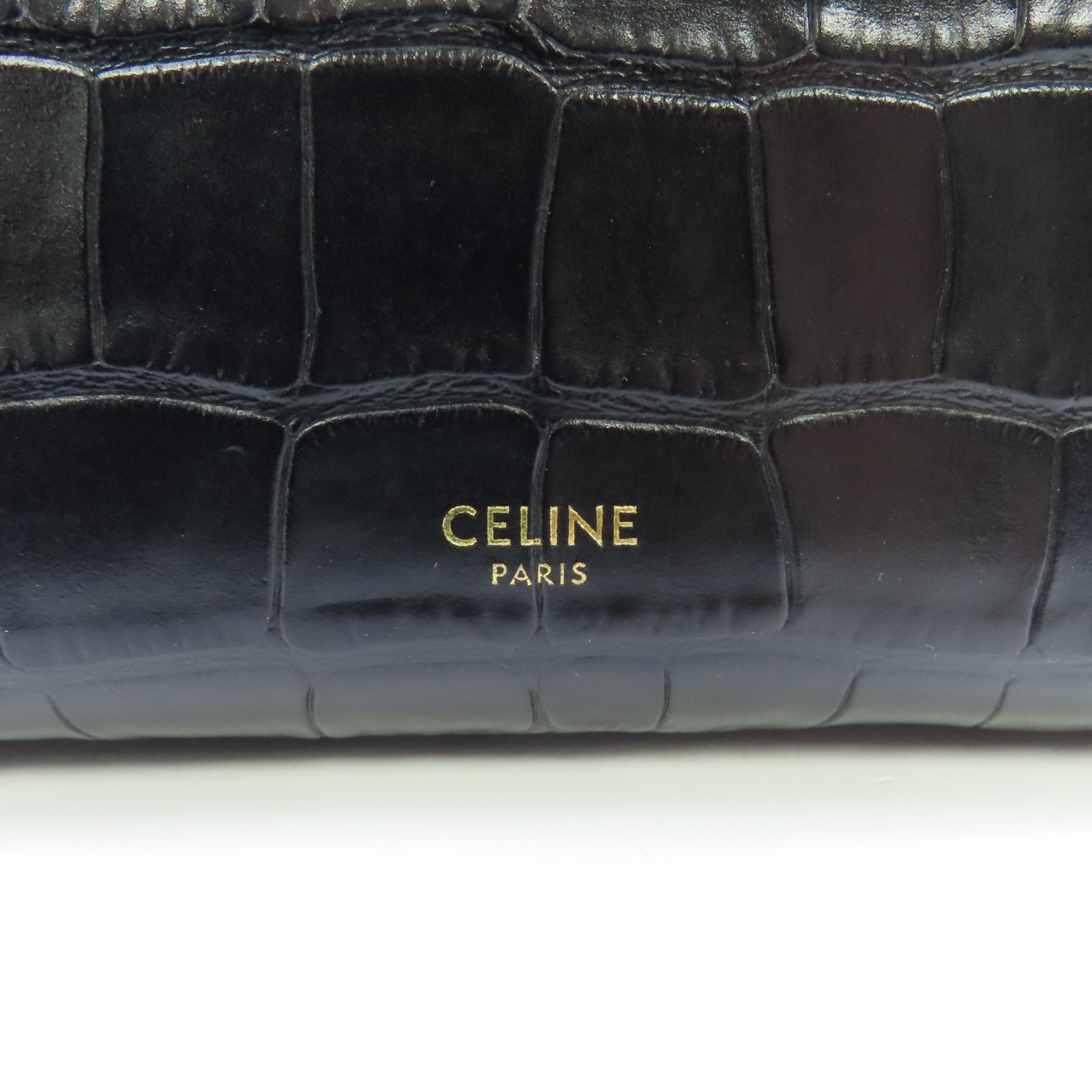 CELINE 牛皮皮革Nano Belt Bag金扣手挽肩背兩用袋黑色