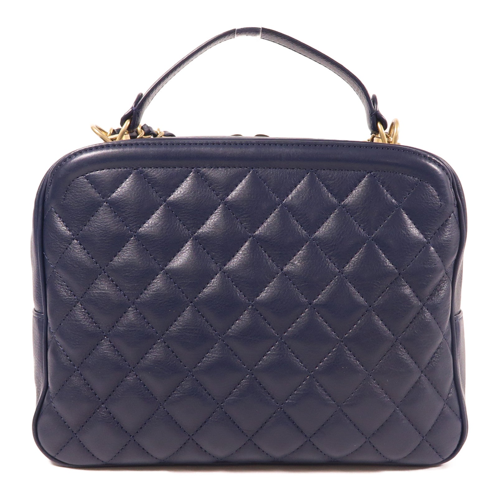 CHANEL 牛皮皮革2 Way Shoulder金扣手挽肩背兩用袋