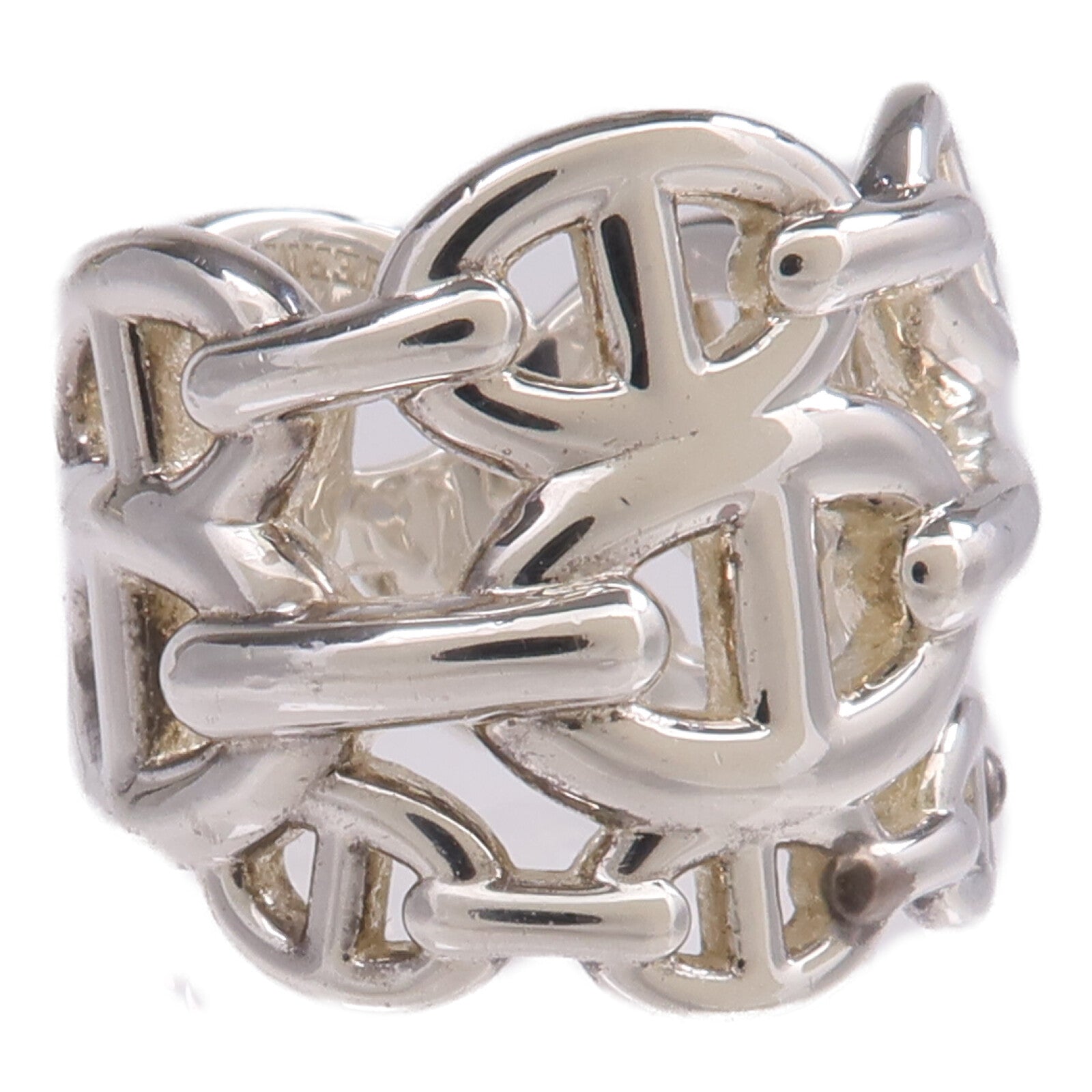 HERMES 925純銀Chaine d'ancre Enchainee Ring戒指US#6.5