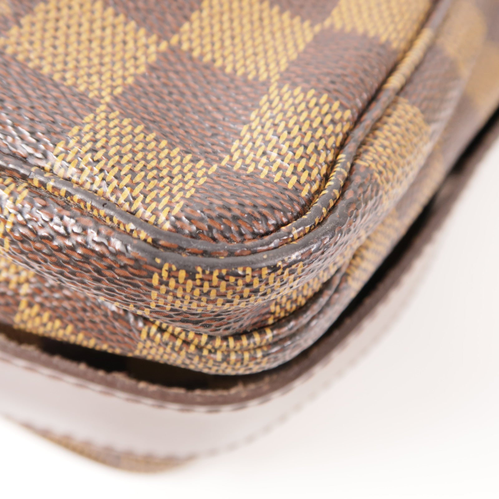 LOUIS VUITTON LV GHW Naviglio Shoulder Messenger Bag N45255 Damier Brown
