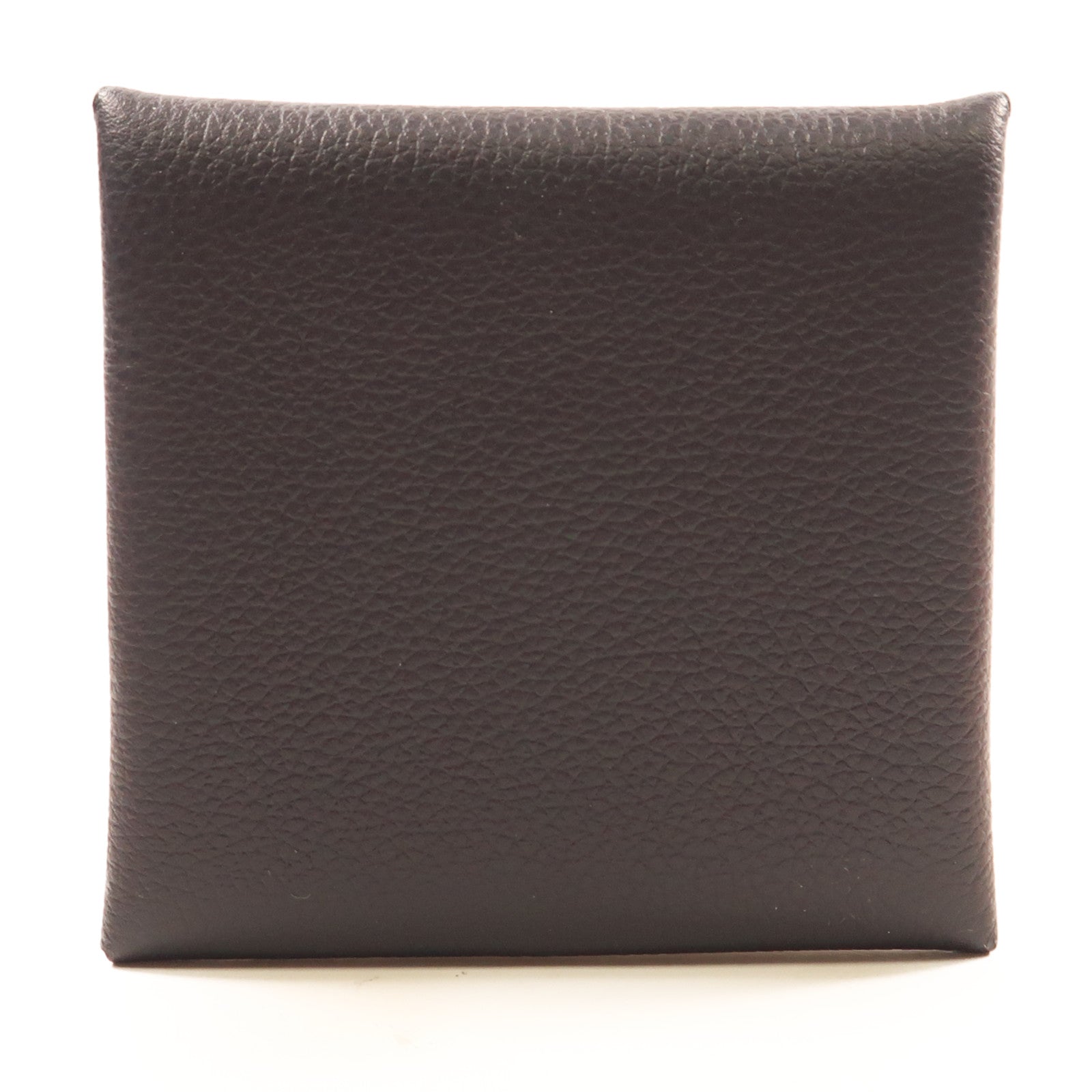 HERMES 【激減優惠】Clemence皮革Change Purse銀扣零錢包Navy
