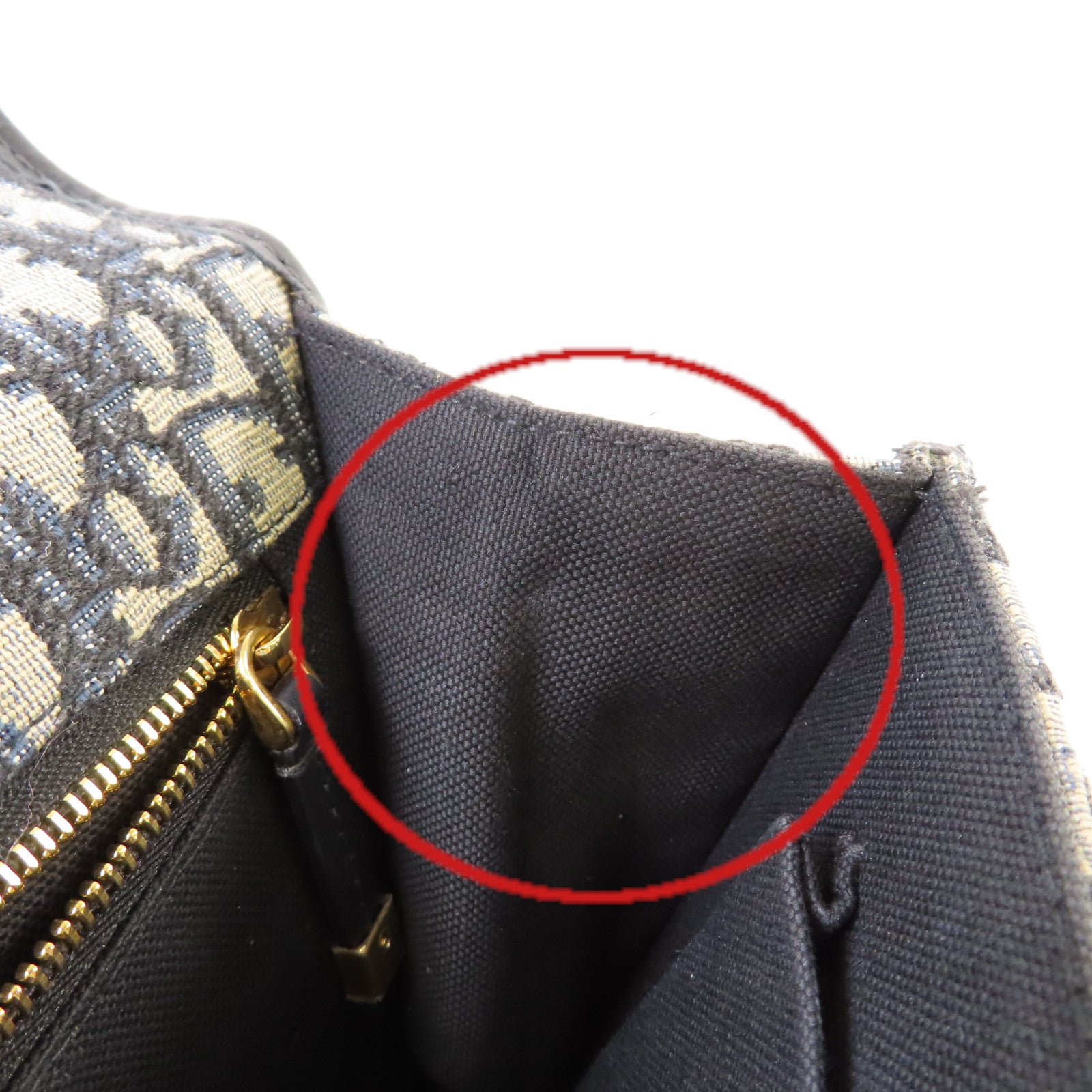 Dior Oblique帆布Chain Shoulder Bag金扣鏈帶肩背袋寶藍色/啡色