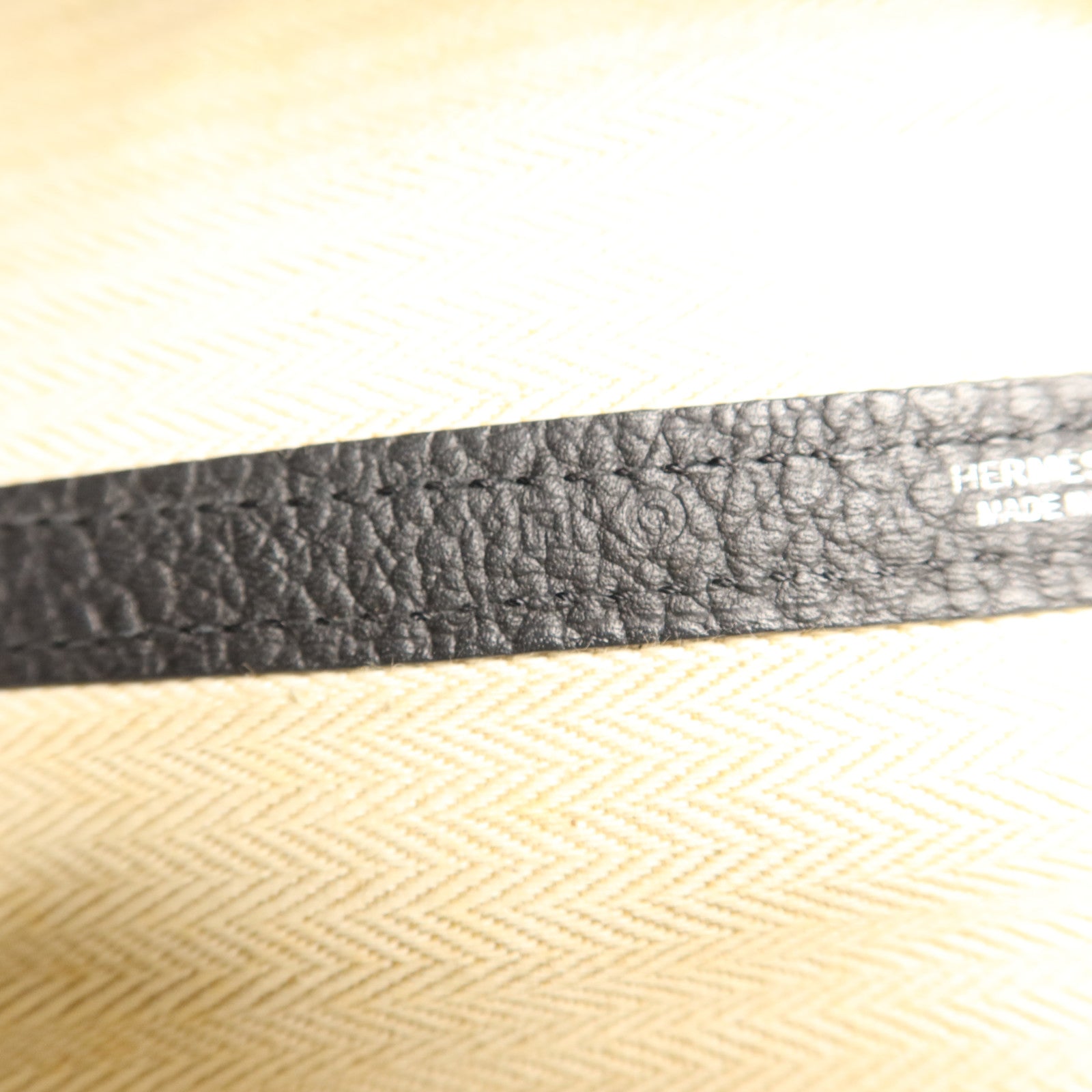 HERMES Negonda皮革Garden Party PM銀扣手挽袋Noir