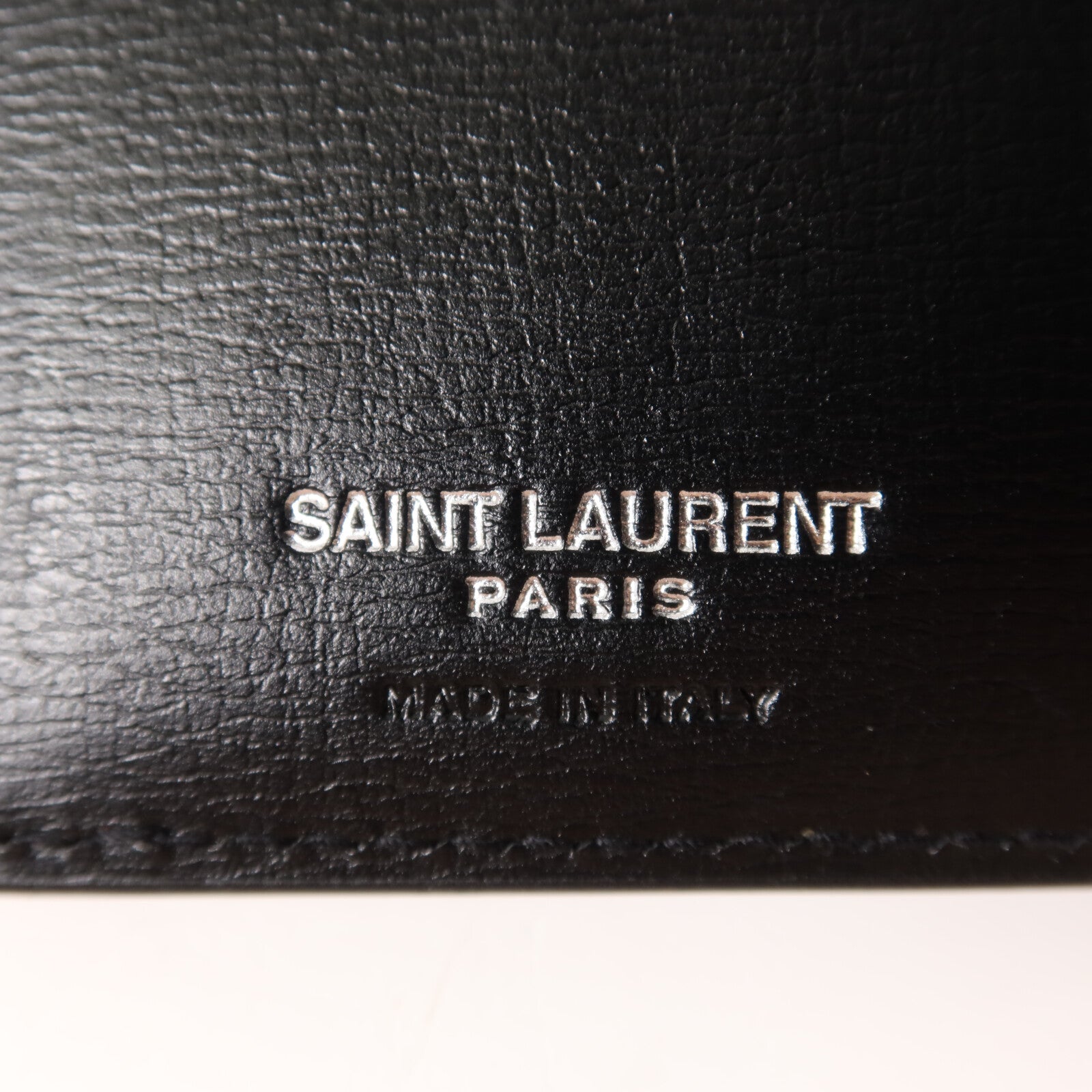 SAINT LAURENT 牛皮皮革Wallet銀扣錢包