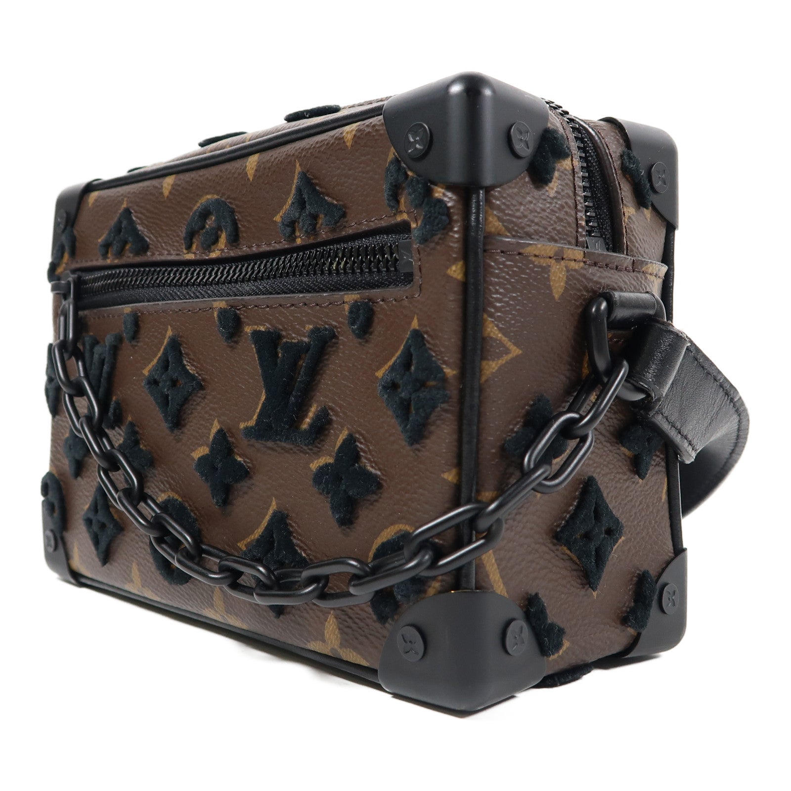 LOUIS VUITTON 【激減優惠】Monogram Soft Trunk Bag肩背袋啡色/黑色