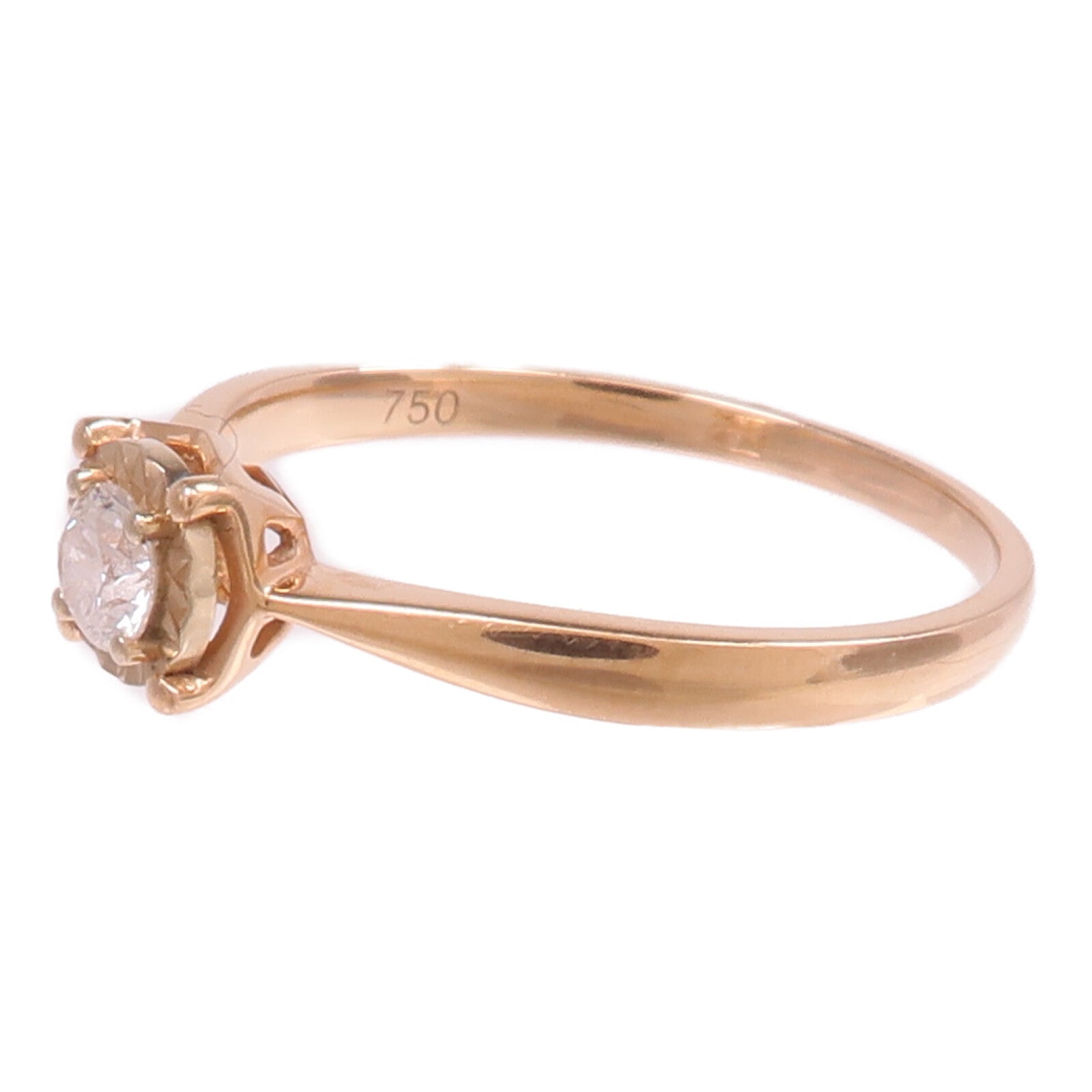 JEWELRY 【激減優惠】18K玫瑰金Diamond Ring鑽石戒指US#7