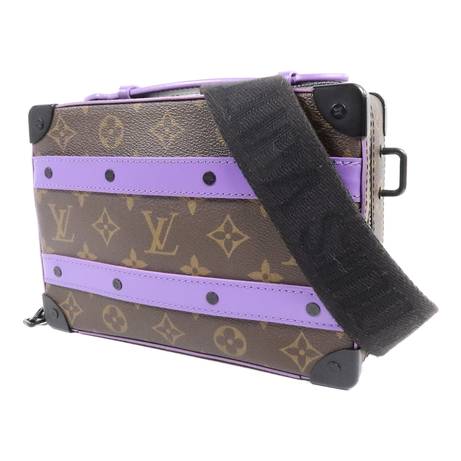 LOUIS VUITTON Monogram Macassar Handle Soft Trunk肩背袋