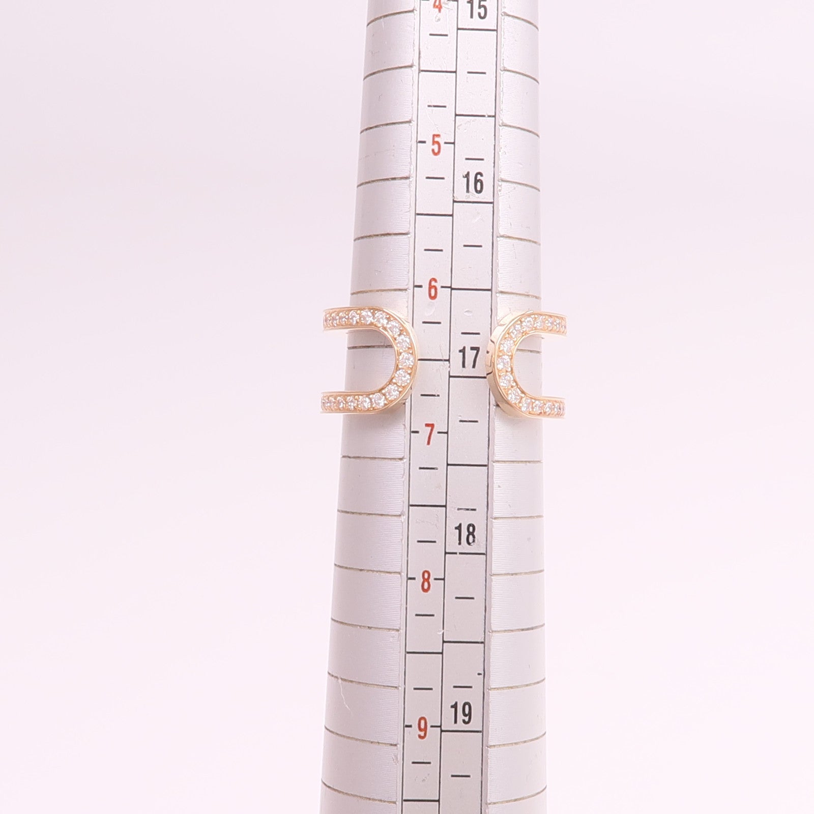 HERMES 18K玫瑰金Ever Chaine D'ancre Ring鑽石戒指