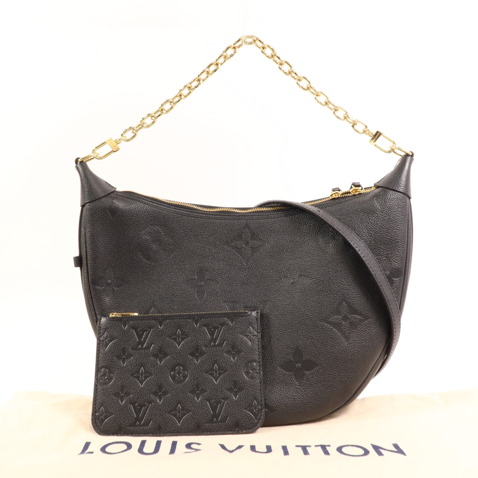 LOUIS VUITTON Monogram Empreinte Loop Hobo金扣手挽肩背兩用袋