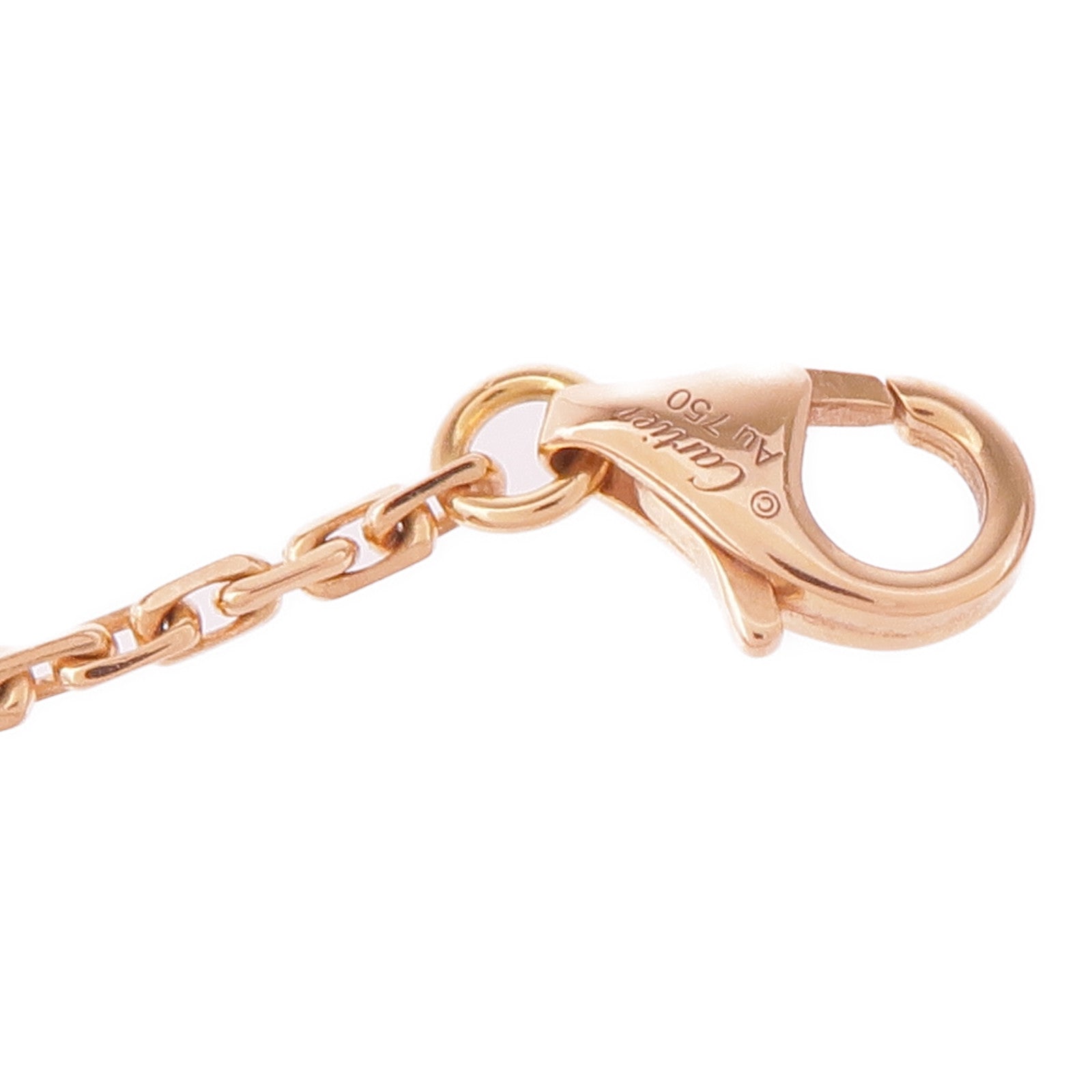 CARTIER 18K玫瑰金Love Bracelet On Chain鑽石手鏈