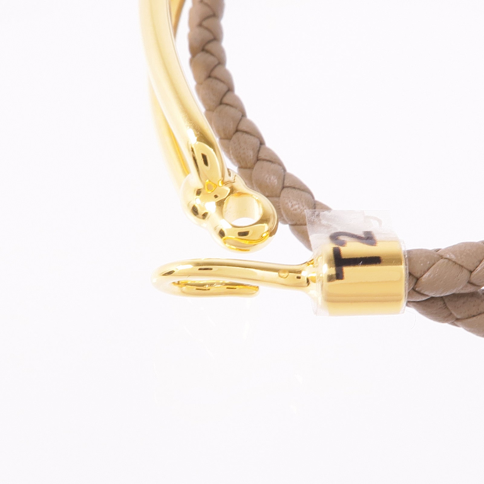 HERMES Swift皮革Roulis Double Tour金扣手鏈18 Etoupe