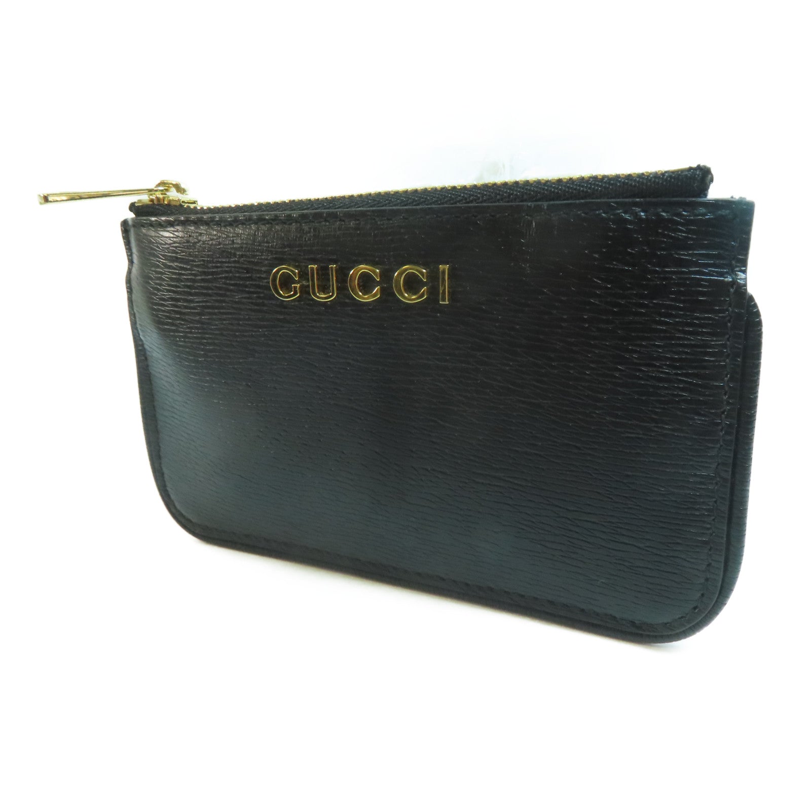 GUCCI 牛皮皮革Pouch Wallet金扣零錢包