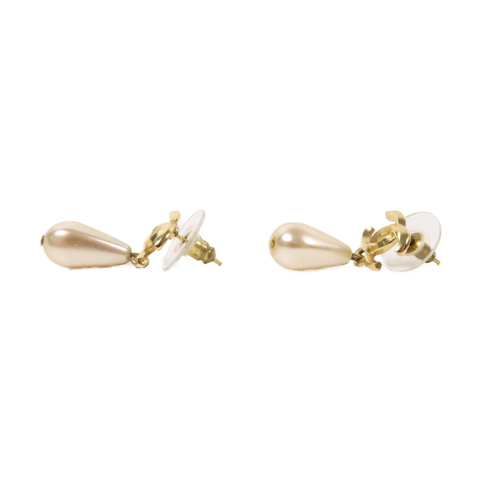 CHANEL 金屬/PVC Earrings耳環金色
