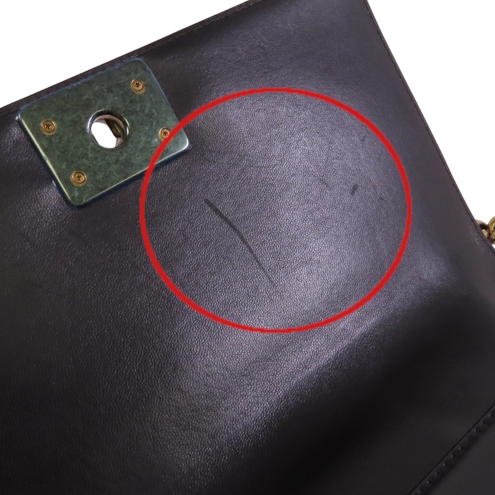 CHANEL 牛皮皮革Boy Chanel 25銀扣鏈帶肩背袋