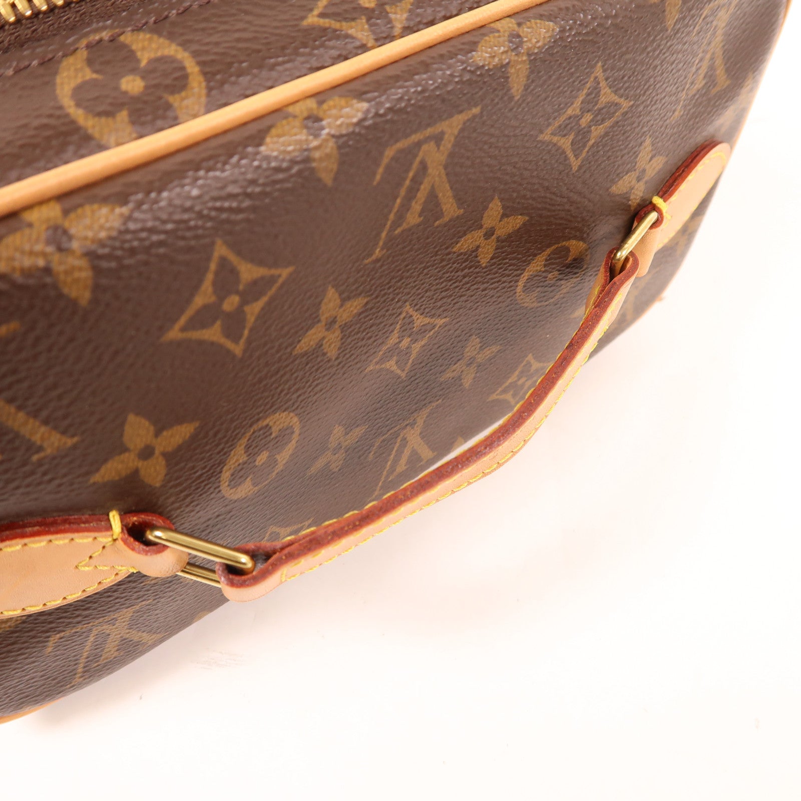 LOUIS VUITTON Monogram Nice BB金扣手挽袋棕色
