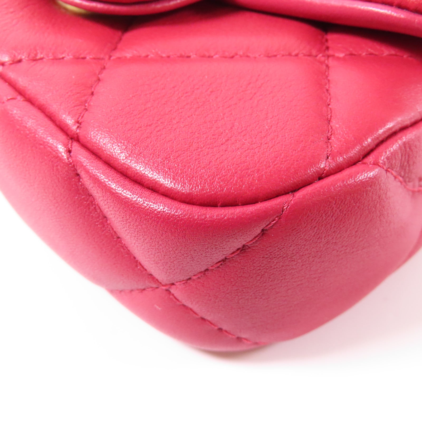 CHANEL (PRICE DOWN) Quilted CC GHW Chain Shoulder Bag 2 Way Bag Calfskin Leather Red