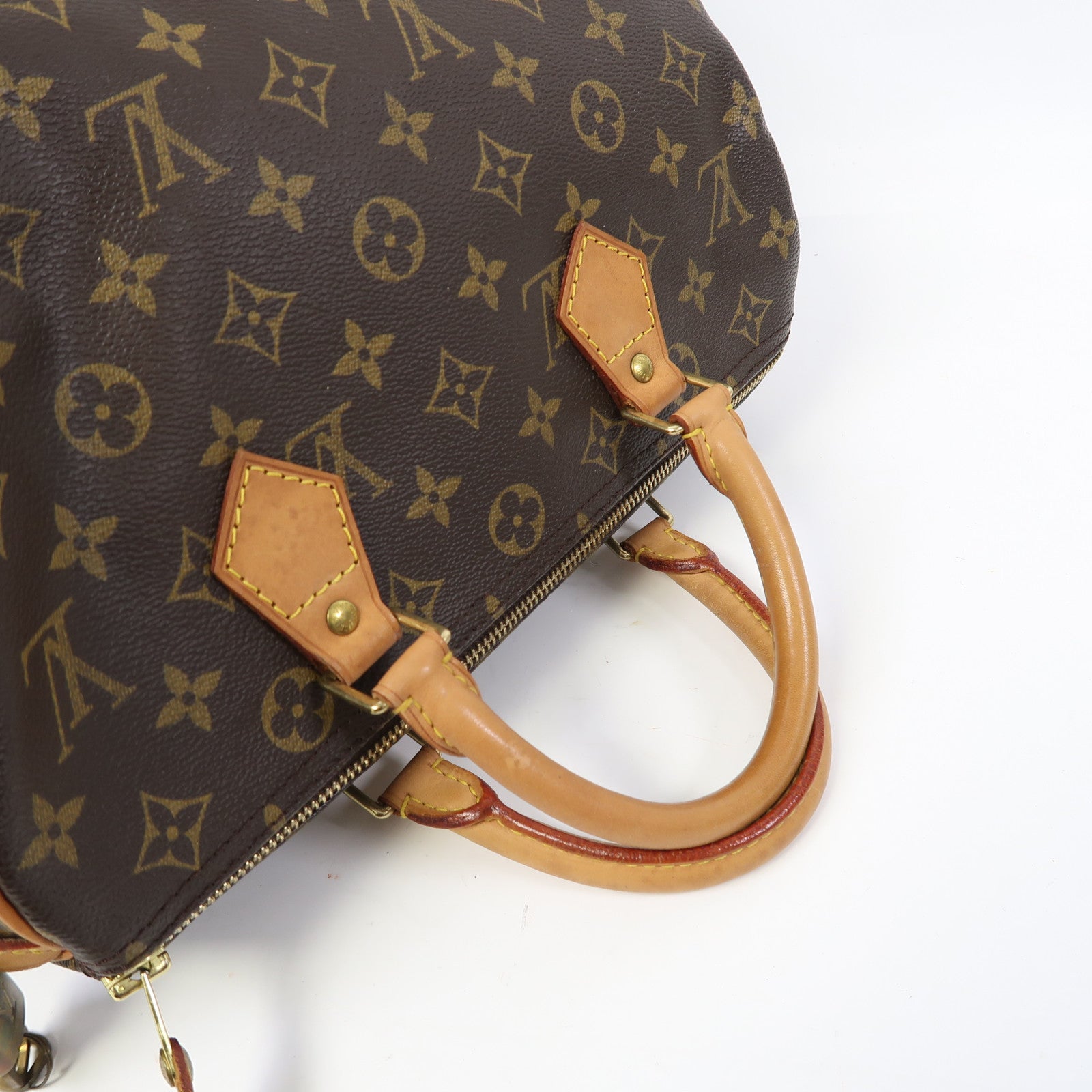 LOUIS VUITTON Monogram Speedy 30金扣手挽袋啡色
