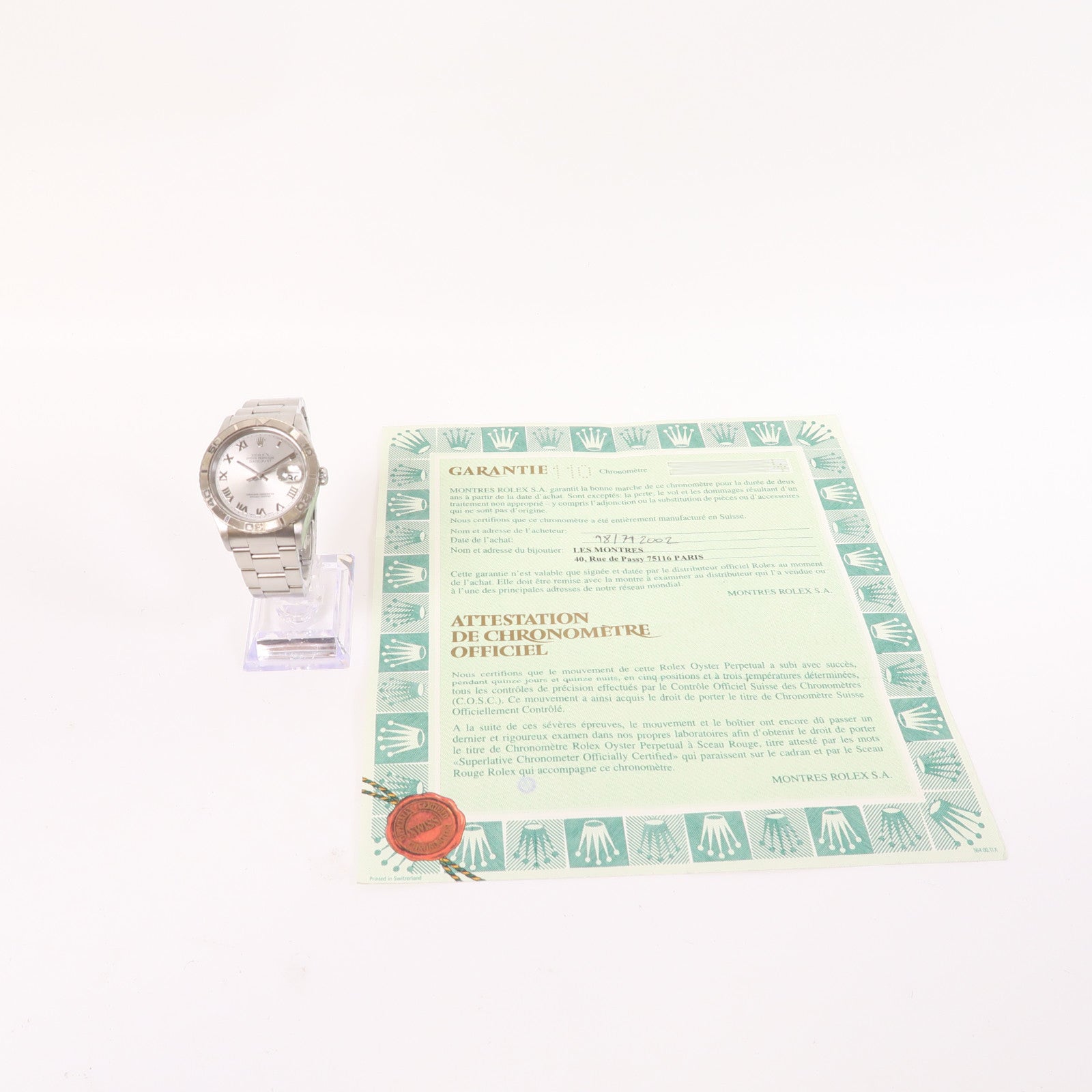 ROLEX Datejust不鏽鋼手錶自動機芯銀色